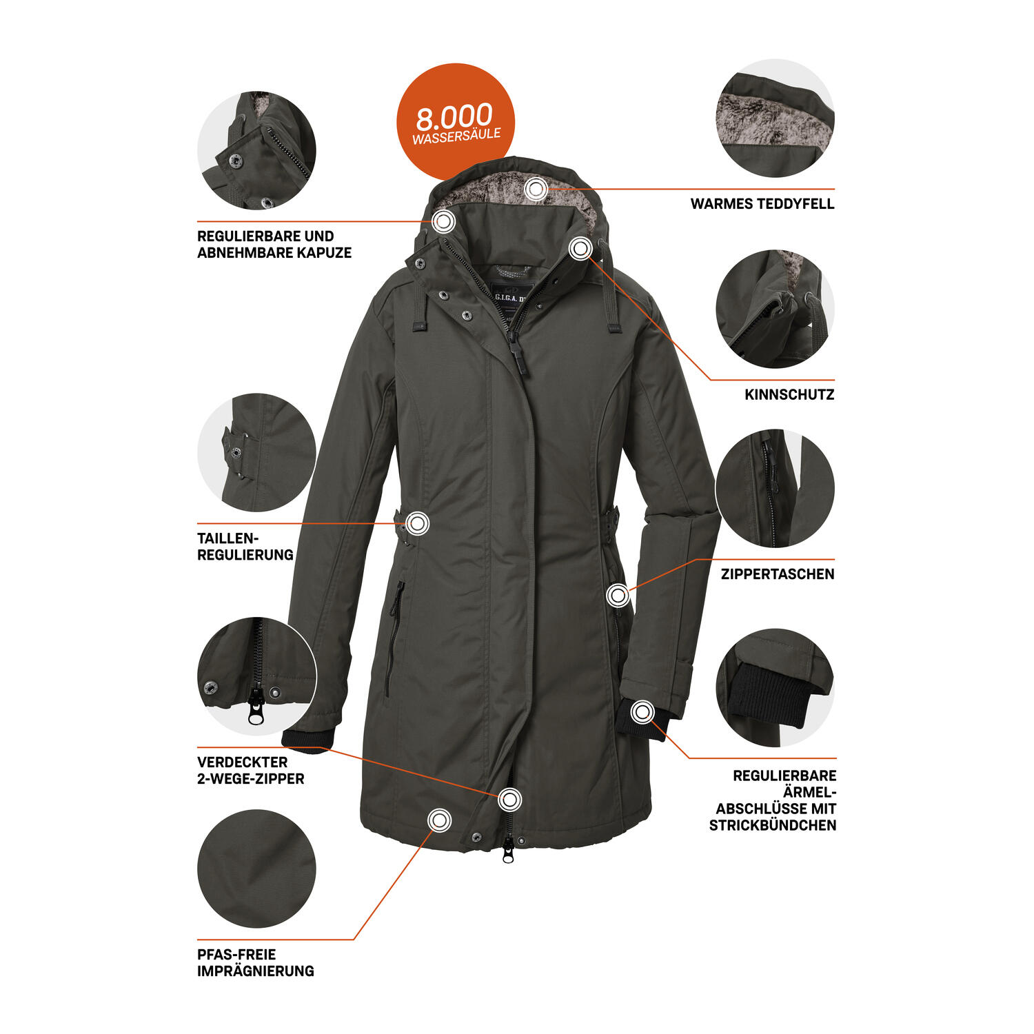 Parka à capuche femme Killtec GW 70 5/6