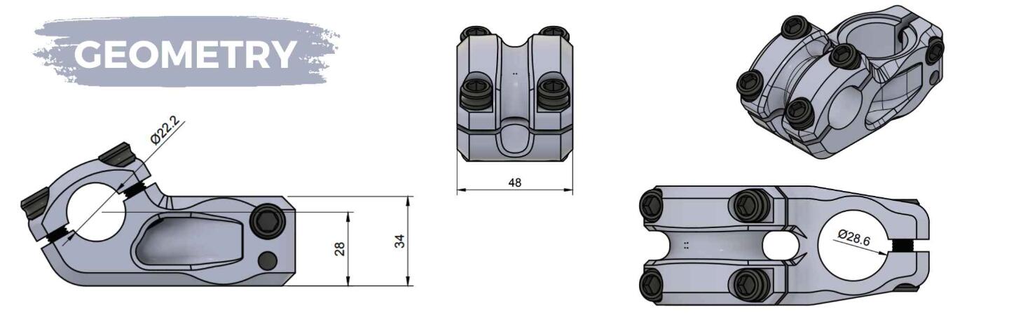 Potence Pride Cayman V2 Ø22.2mm - Argent 4/4