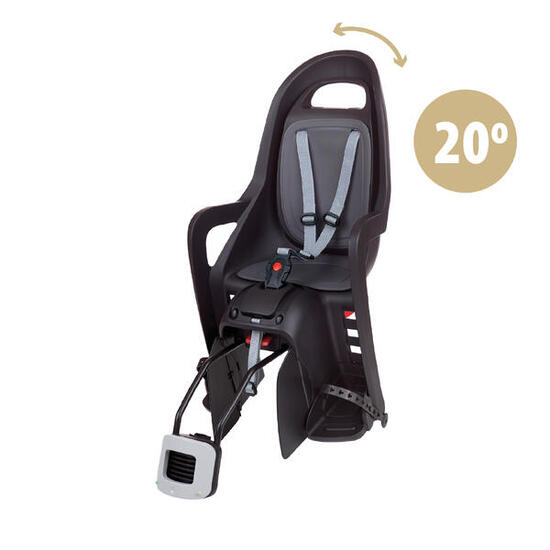 Siège vélo arrière inclinable pour cadre Groovy Noir et Gris