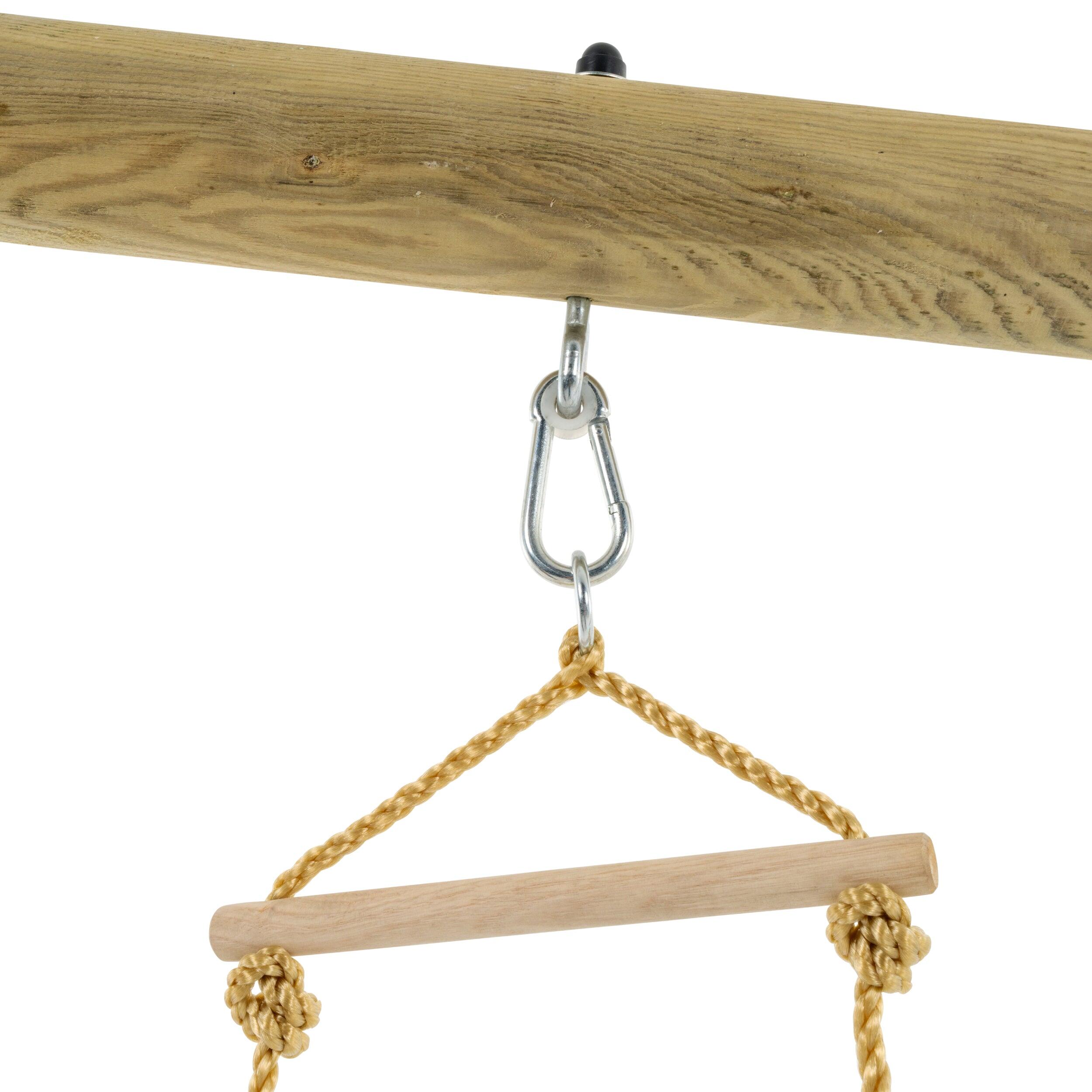 Échelle corde 5 barreaux pour portique  bois H190-250cm 3/5