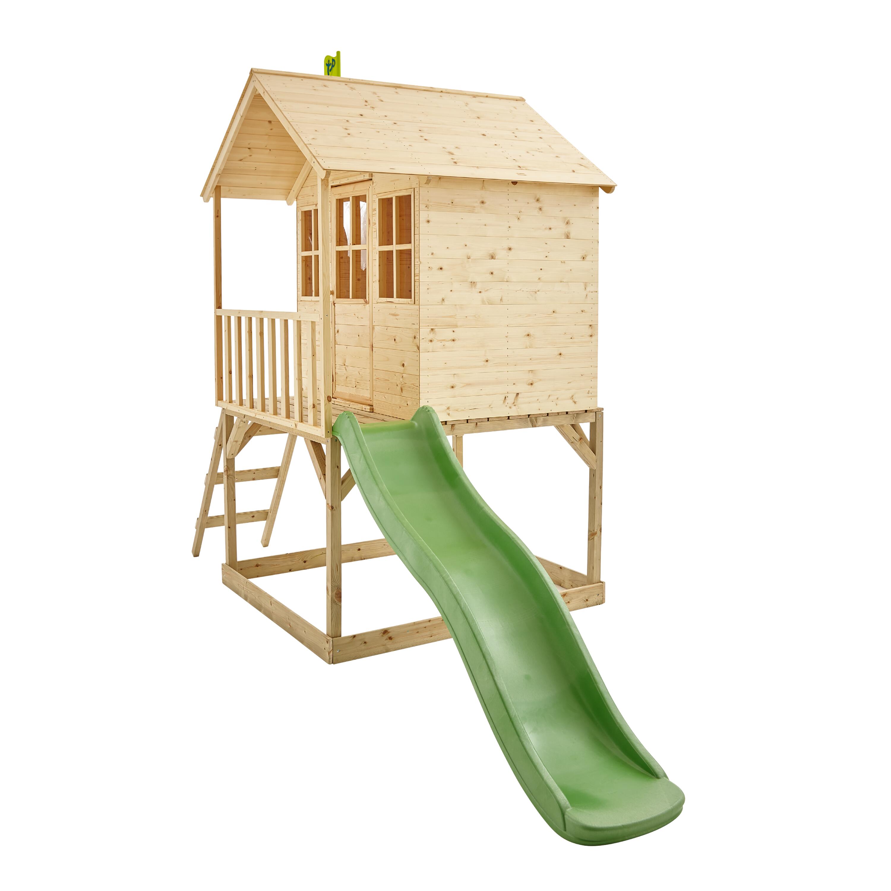 Maisonnette cabane sur pilotis avec toboggan COLLINE bois FSC® 4/5