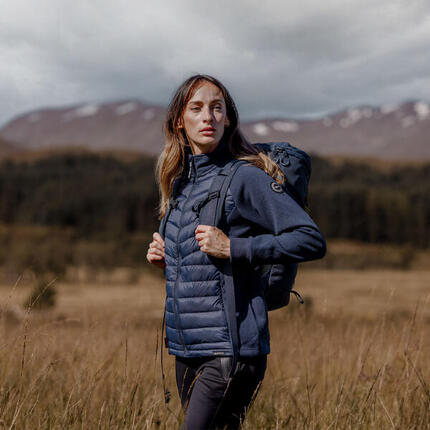Dlx Luisa - damski polar pikowany granatowy