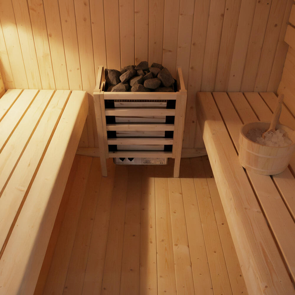 Sauna d’extérieur CUBE – Dimensions : 194 × 185 × 185 cm 7/7
