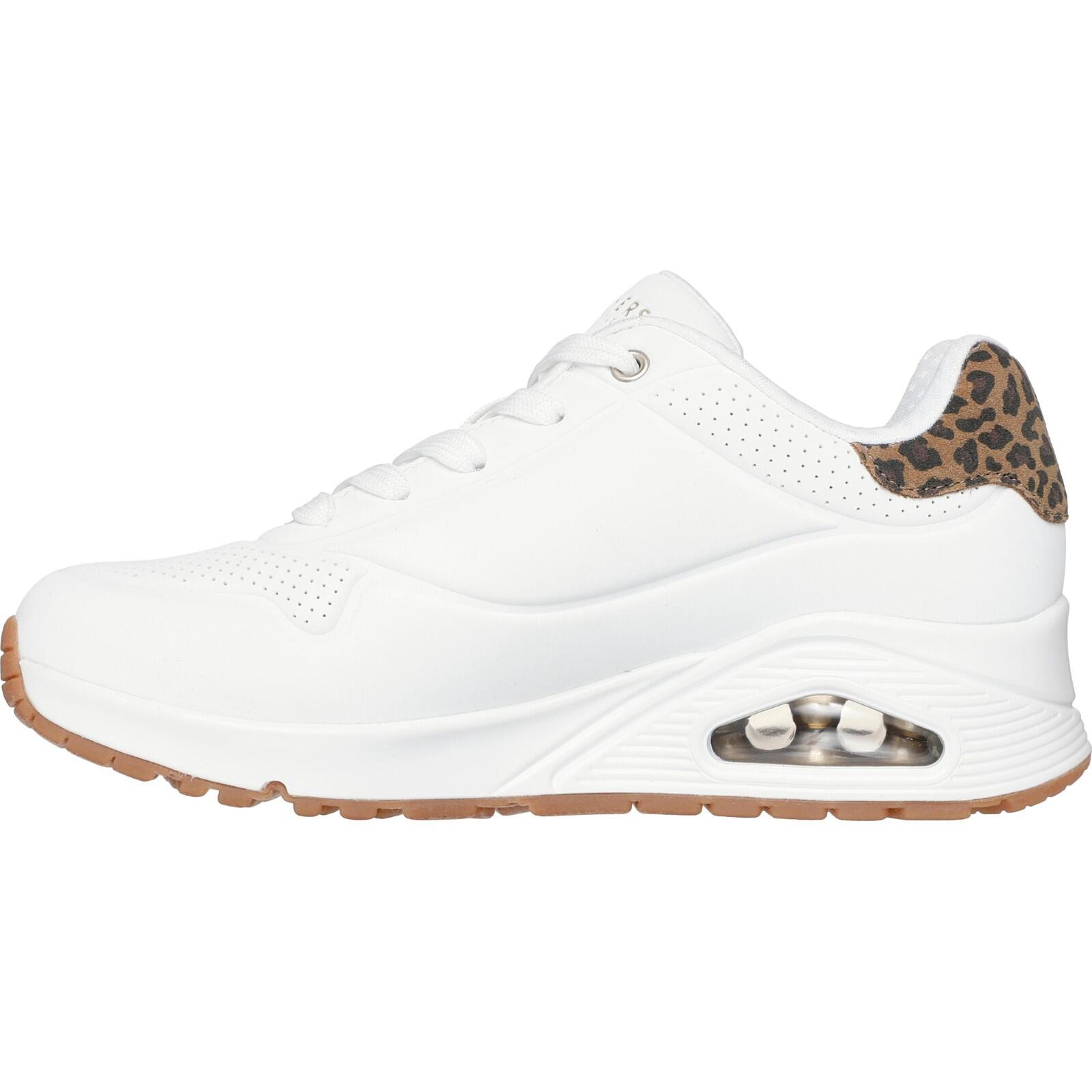 Y Elegante Baskets FEMME Skechers Uno Air Jungle Nite BLANC 5/5