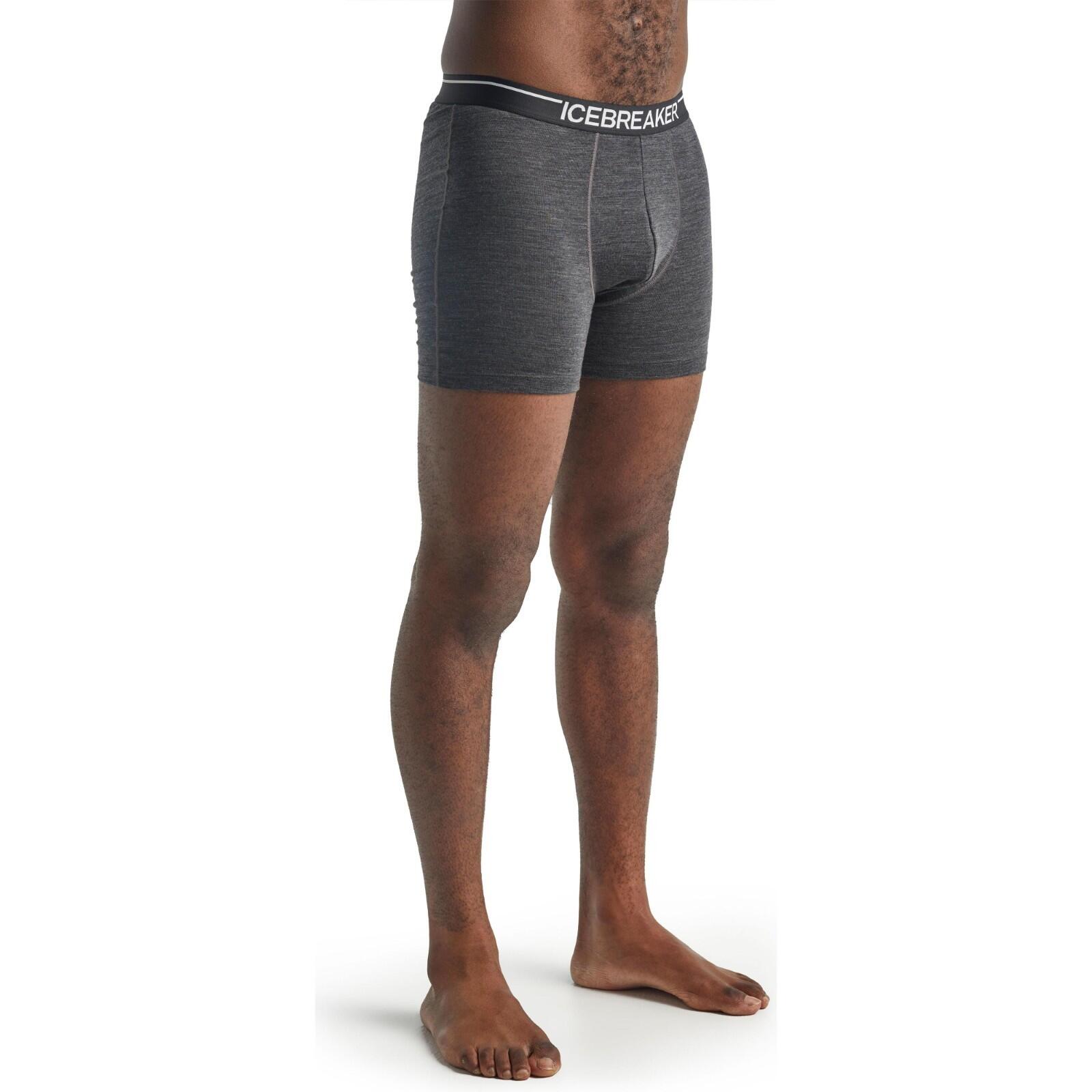 Icebreaker Anatomica Boxer Shorts-Jet Heather 3/7
