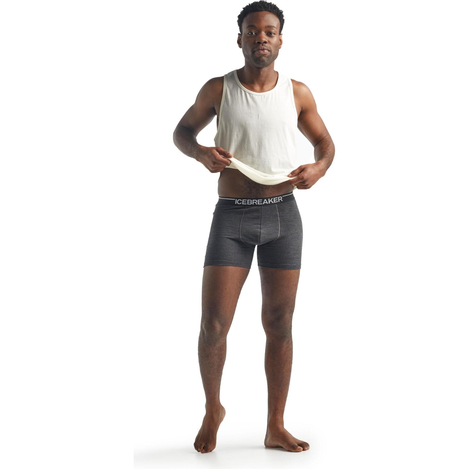 Icebreaker Anatomica Boxer Shorts-Jet Heather 5/7