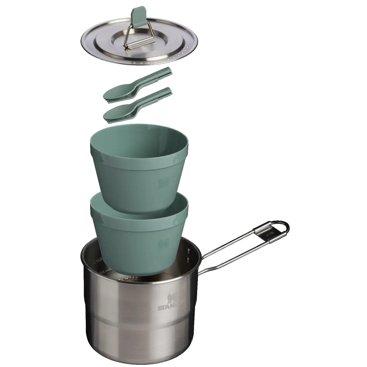 Set De 6 Ustensiles De Camping Pliants En Inox 304 - Spatule, Cuillère, Passoire, Etc. Avec Sac De Rangement - 11