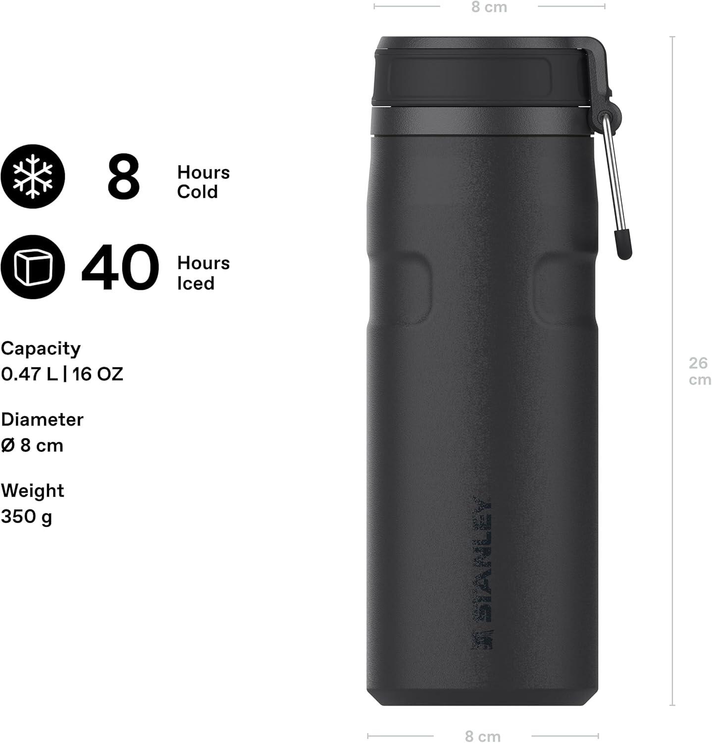 Bouteille D'Eau IceFlow™ 0,47L Isotherme - Gourde Avec Poignée - Thermos Fitness 2/6