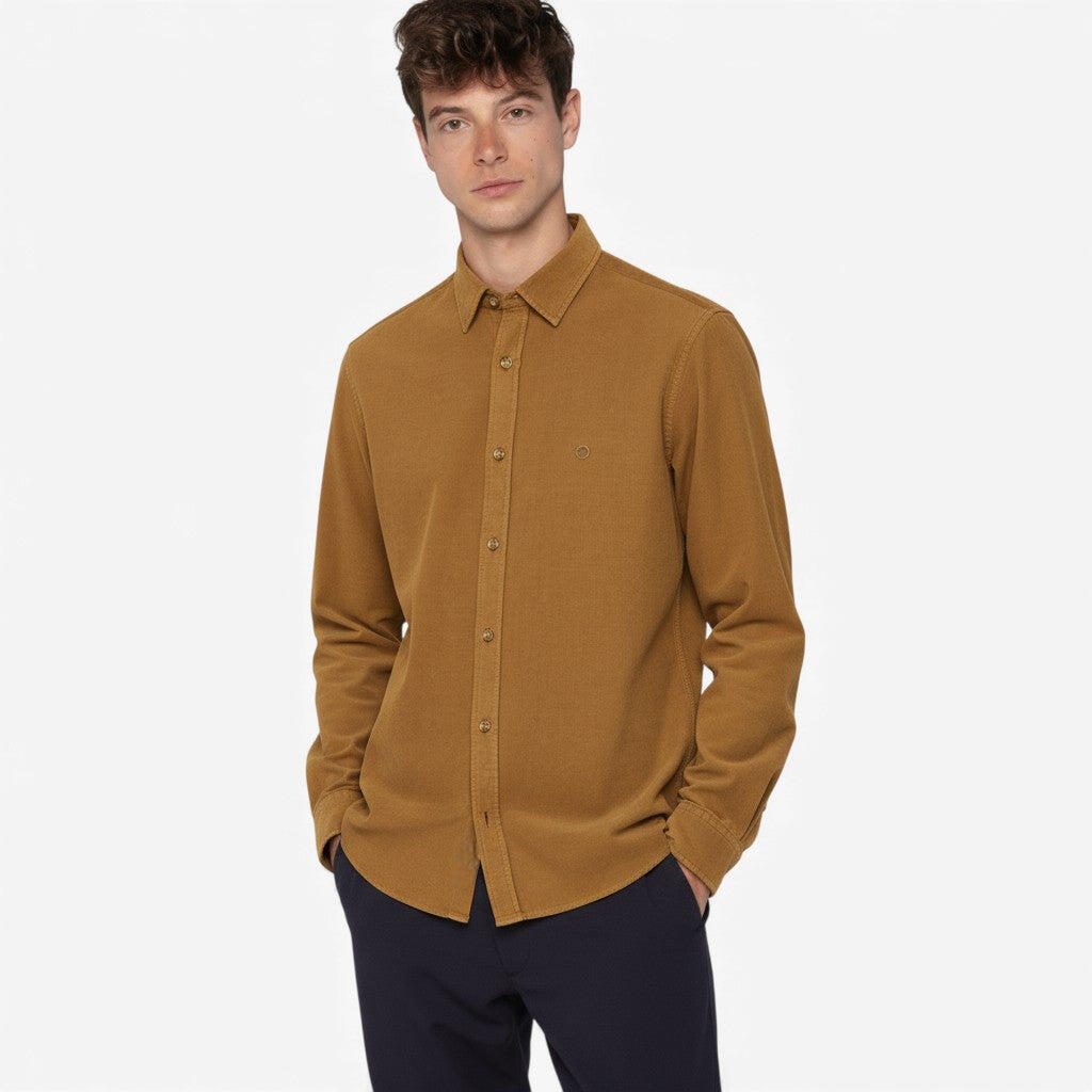 Camicia a maniche lunghe Charles in velluto 2/5