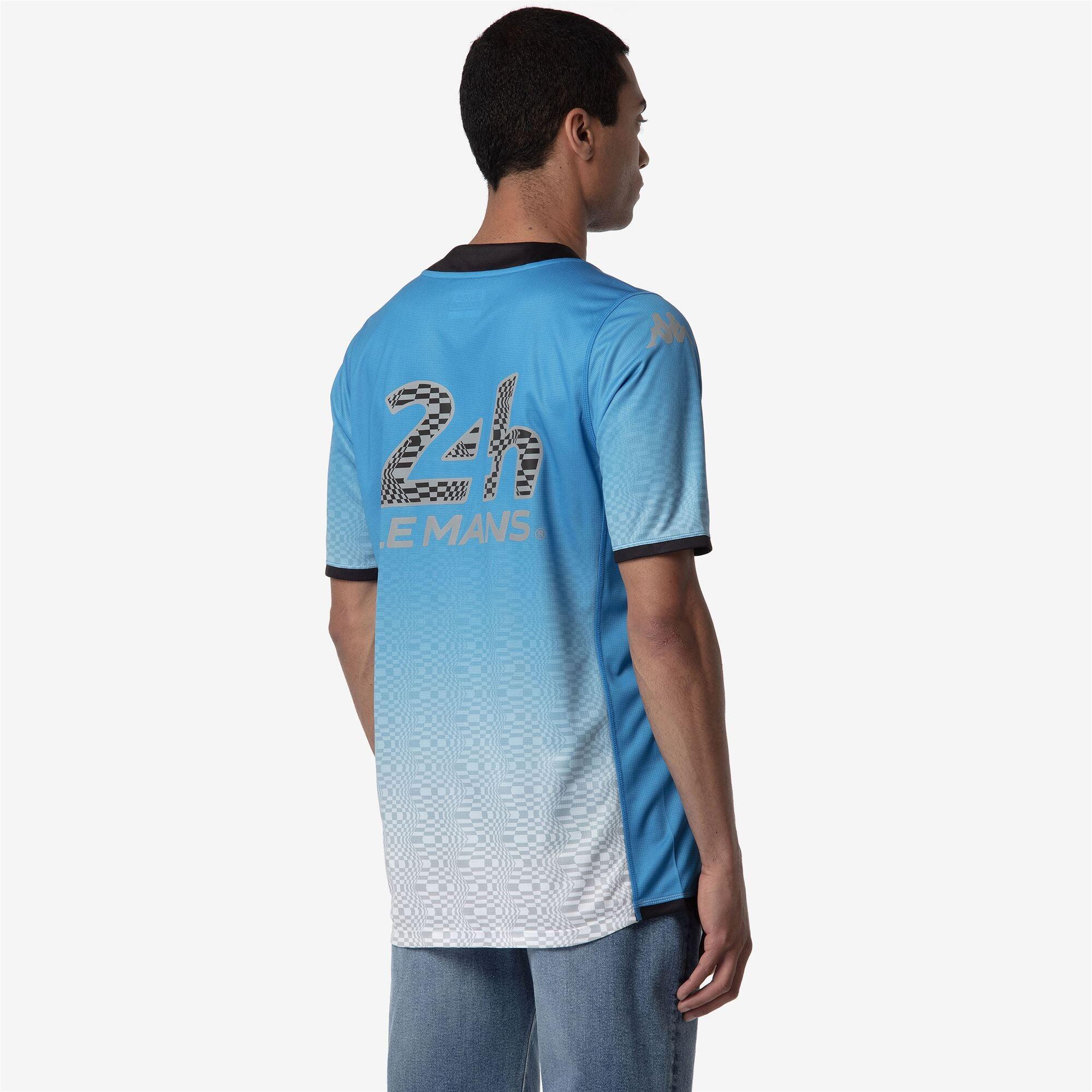 T-shirt da bambino in poliestere riciclato blu da racing 6/6