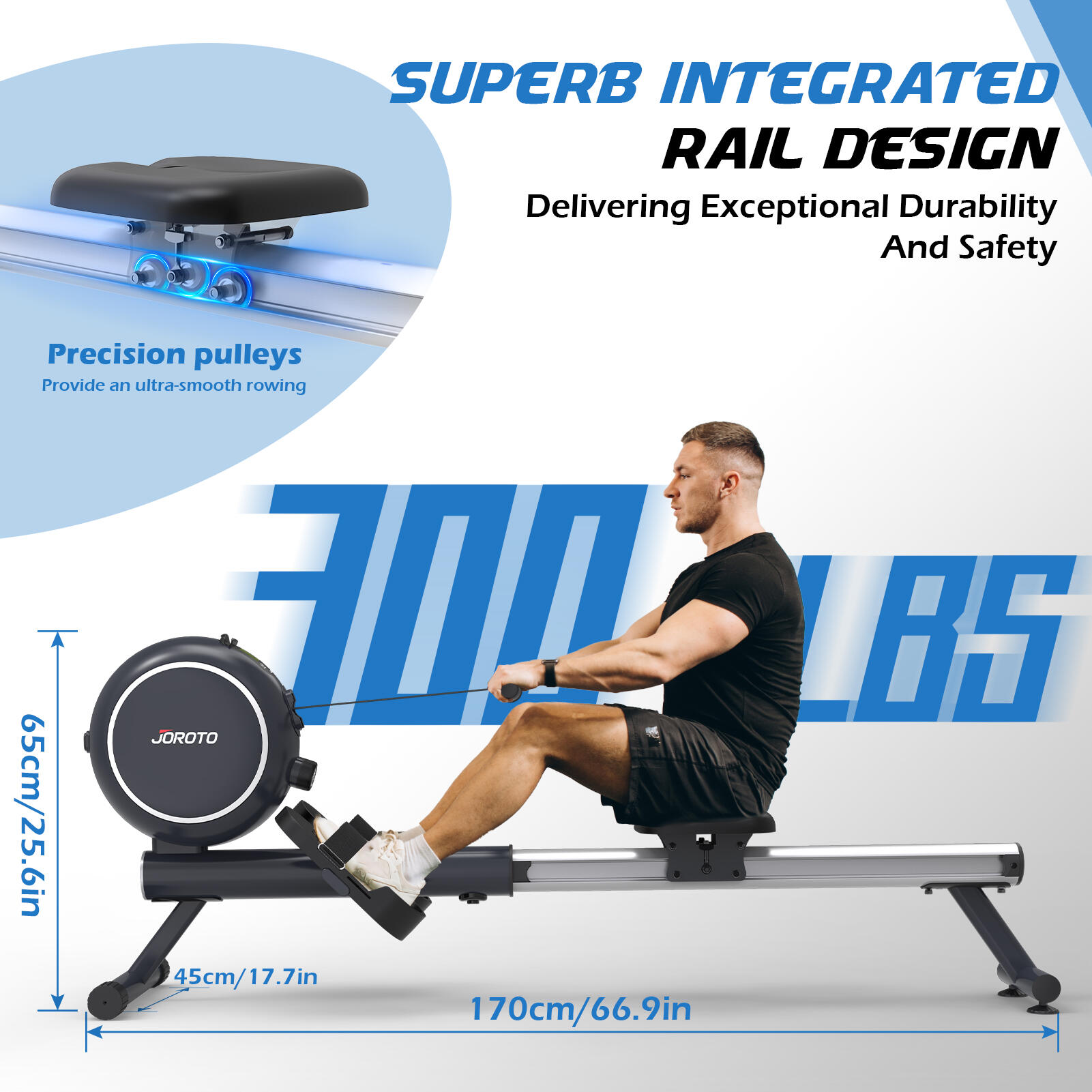 JR40B roeimachine met magnetische weerstand, 8 weerstandsniveaus, Bluetooth APP 6/7