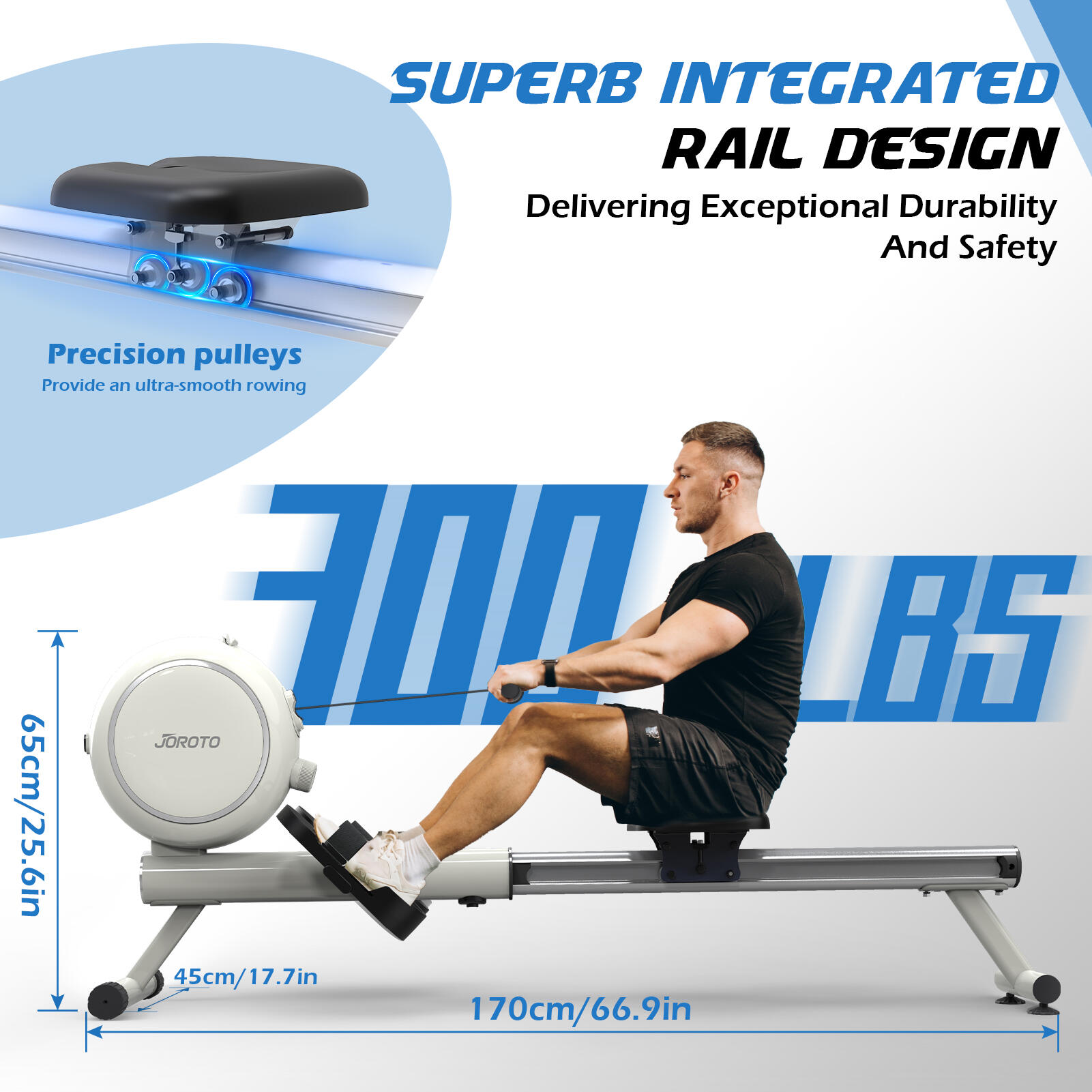 JR40W roeimachine met magnetische weerstand, 8 weerstandsniveaus, Bluetooth APP 6/7