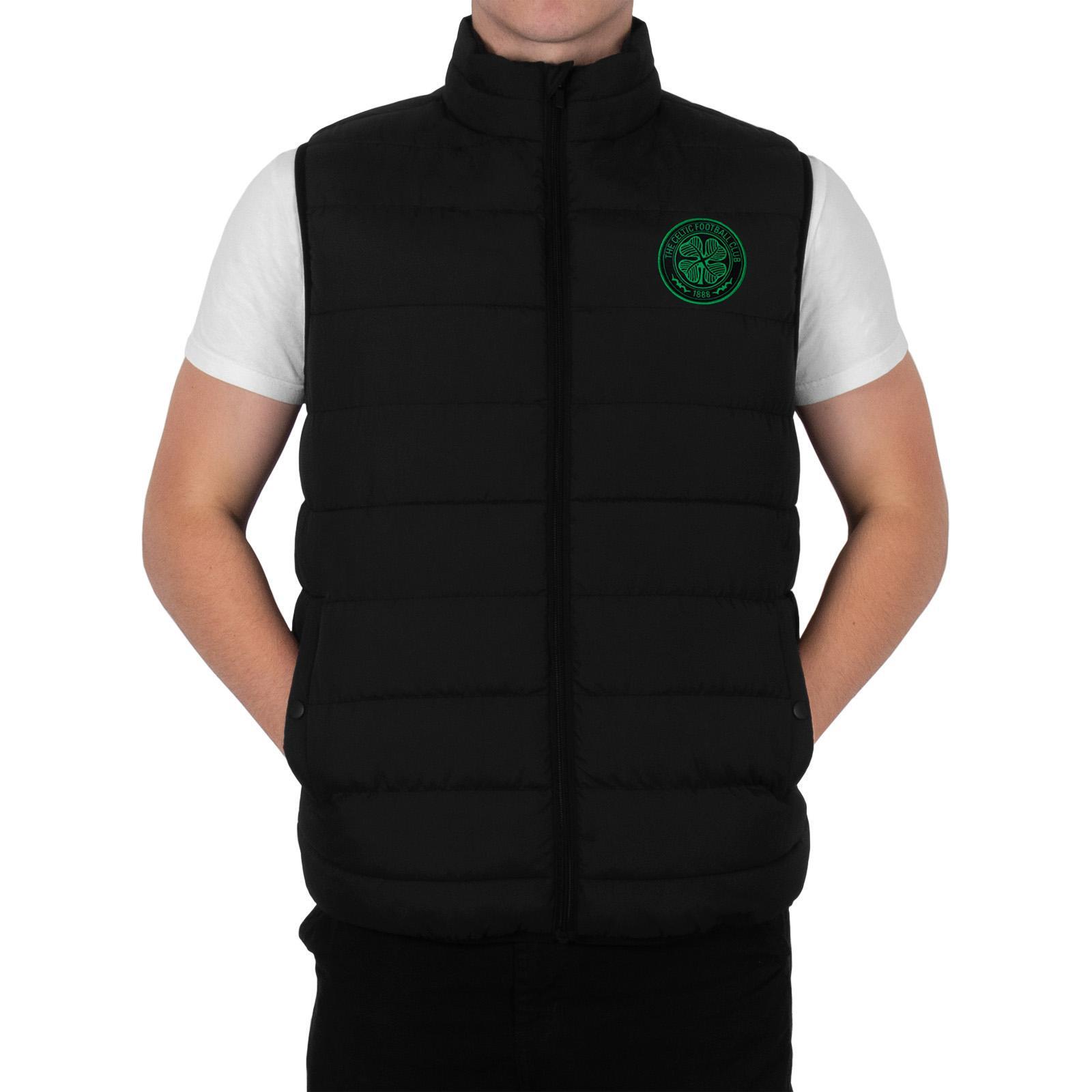 Celtic FC Mens Quilted Padded Gilet