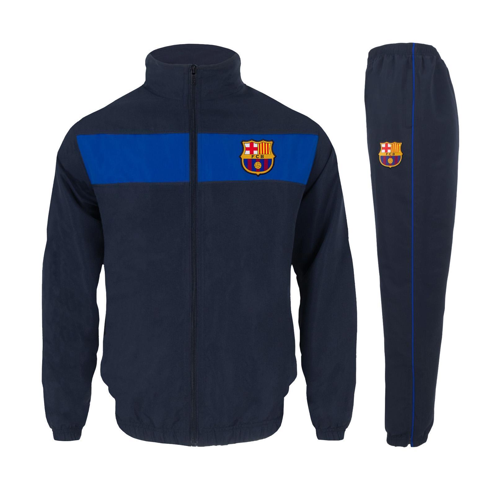 FC Barcelona Mens Contrast Striped Tracksuit