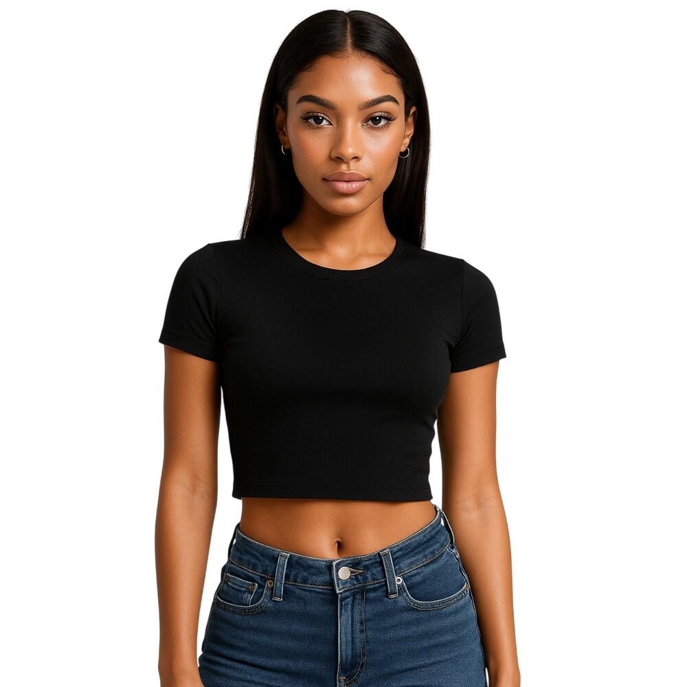 Casual Classics Womens/Ladies Combed Cotton Crop T-Shirt