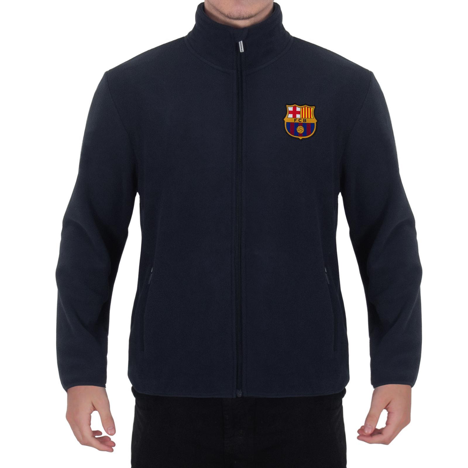FC Barcelona Mens Crest Fleece Jacket