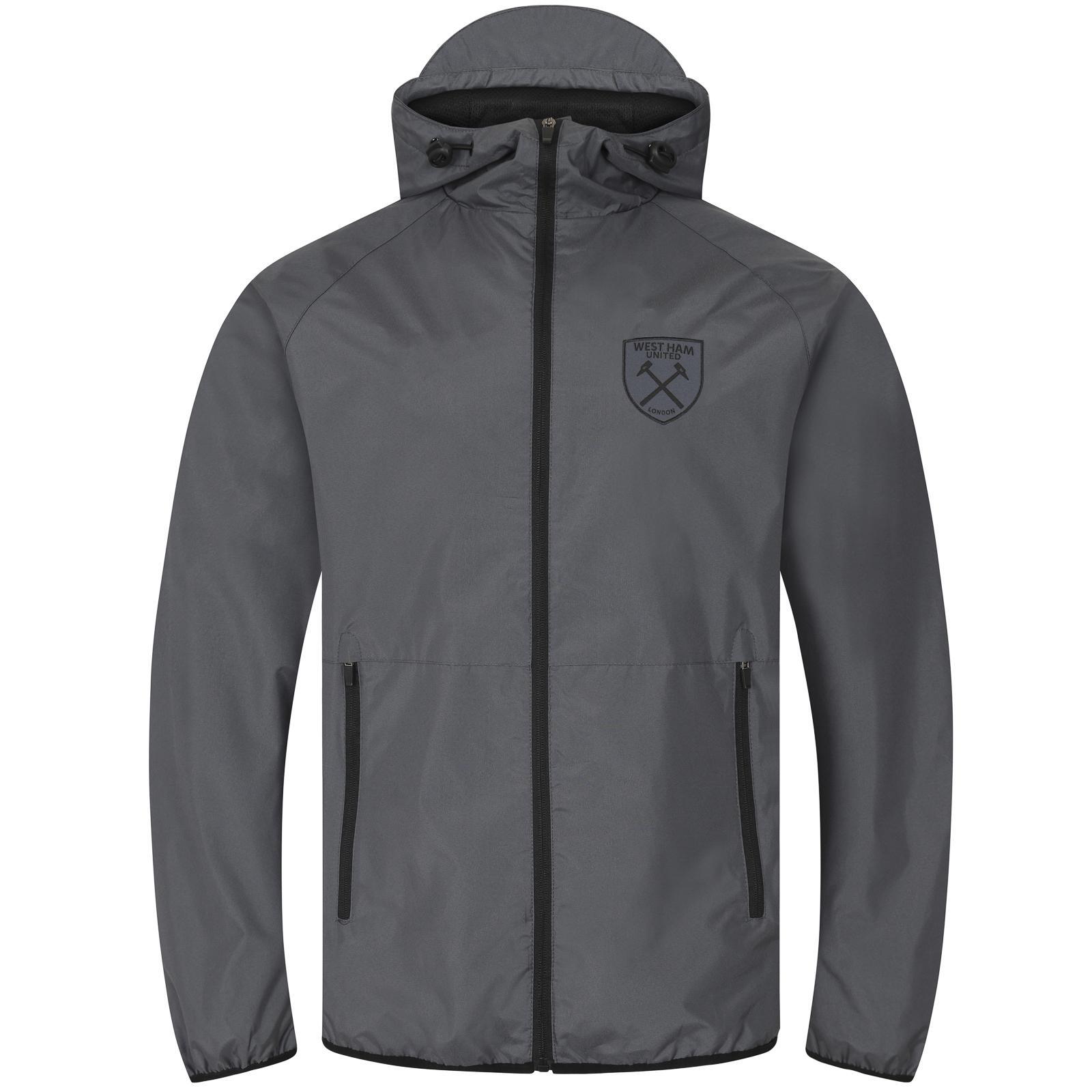 West Ham United FC Mens Crest Peaked Windbreaker