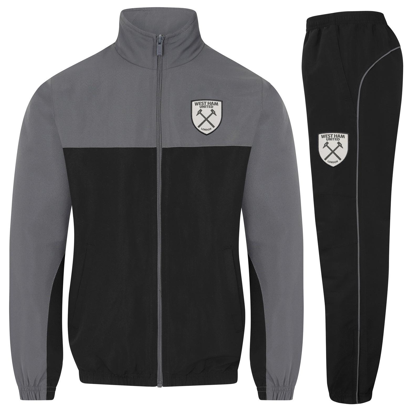 West Ham United FC Mens Crest Two Tone Tracksuit