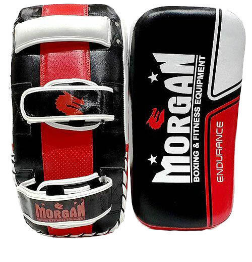 Morgan Endurance Gel Leather Curved Thai Pads (Pair)