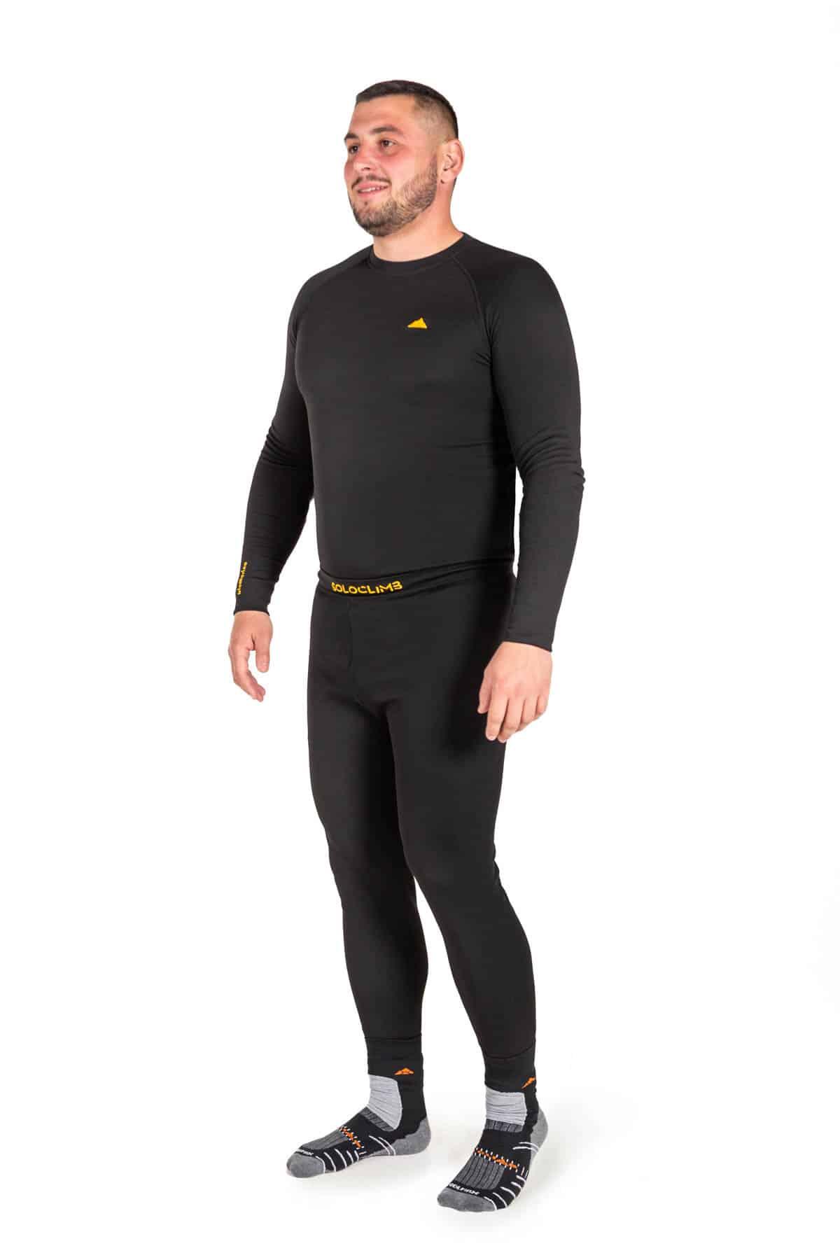 Malla térmica de Montaña Unisex Spider Merino con Lana Merino Natural Negro 3/3