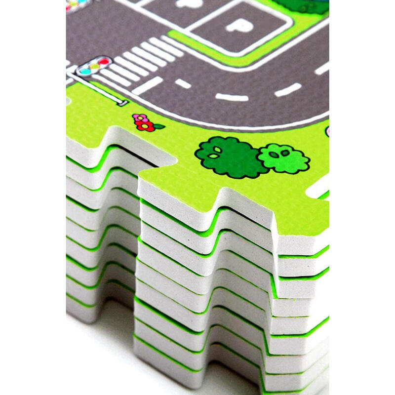 Saltea Tatami cu Tematica Trafic Rutier pentru Copii 1 cm