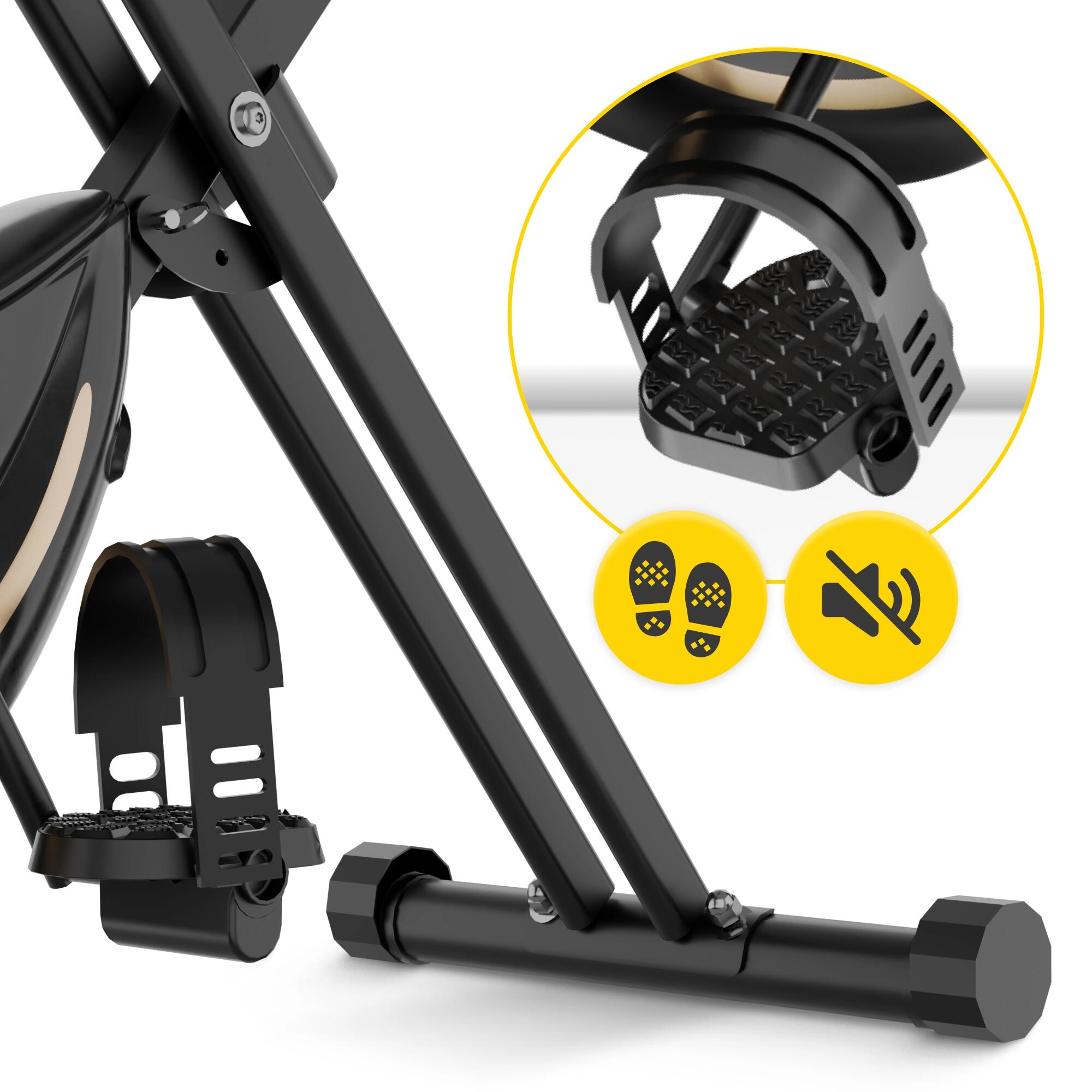 Heimtrainer MY-FLEX Fitnessbike Schwarz-Gold Trimmrad 4FIZJO 4/7