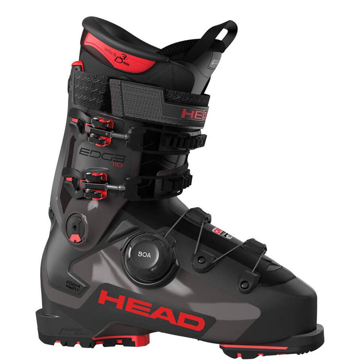 Head - Chaussures De Ski Pour Homme Homme - Head Edge 110 Hv Gw Boa - Anthracite/red - Chaussures De Ski - Noir|rouge - 29,5 Cm - Decathlon