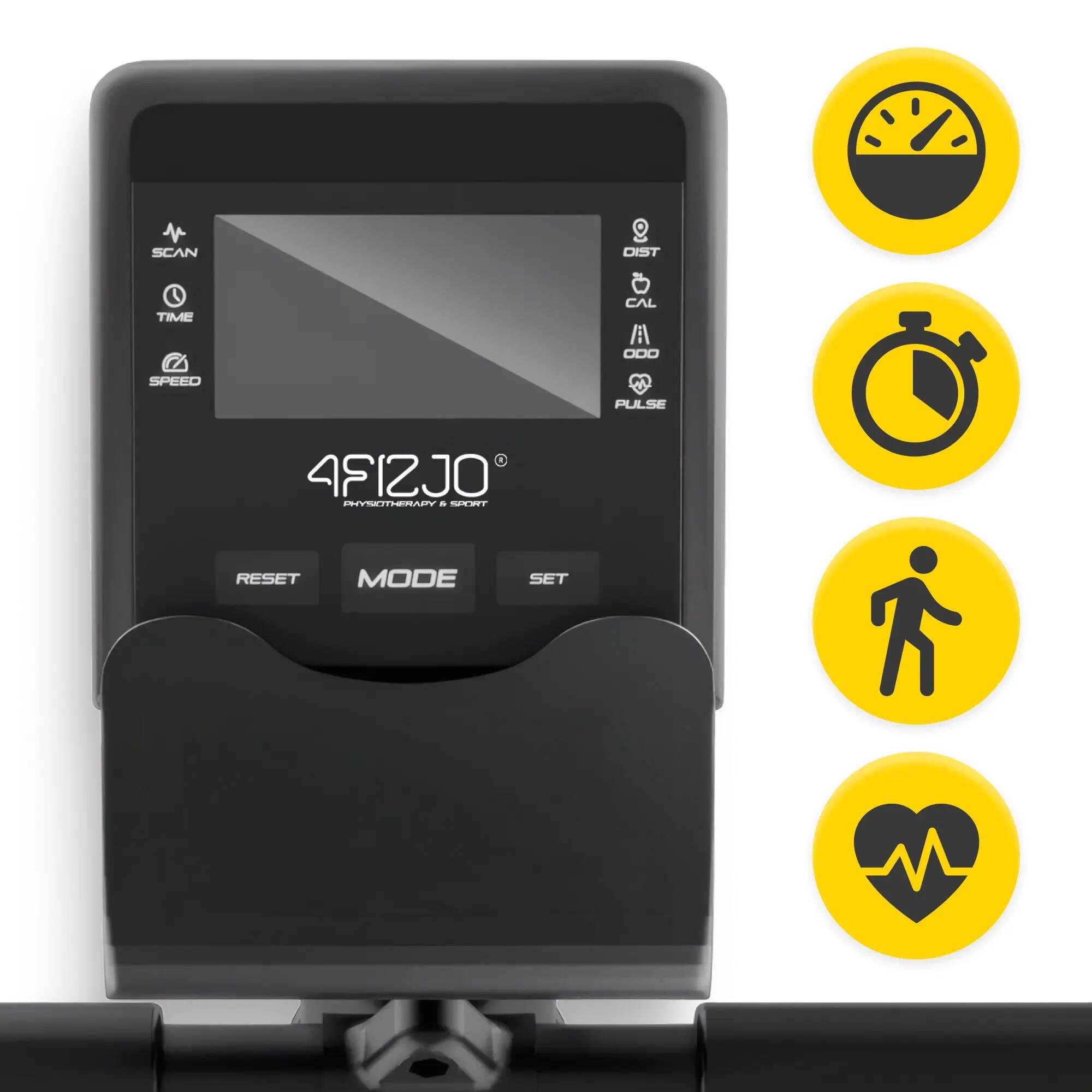 Heimtrainer MY-FLOW Fitnessbike Schwarz-Gold Trimmrad 4FIZJO 2/7