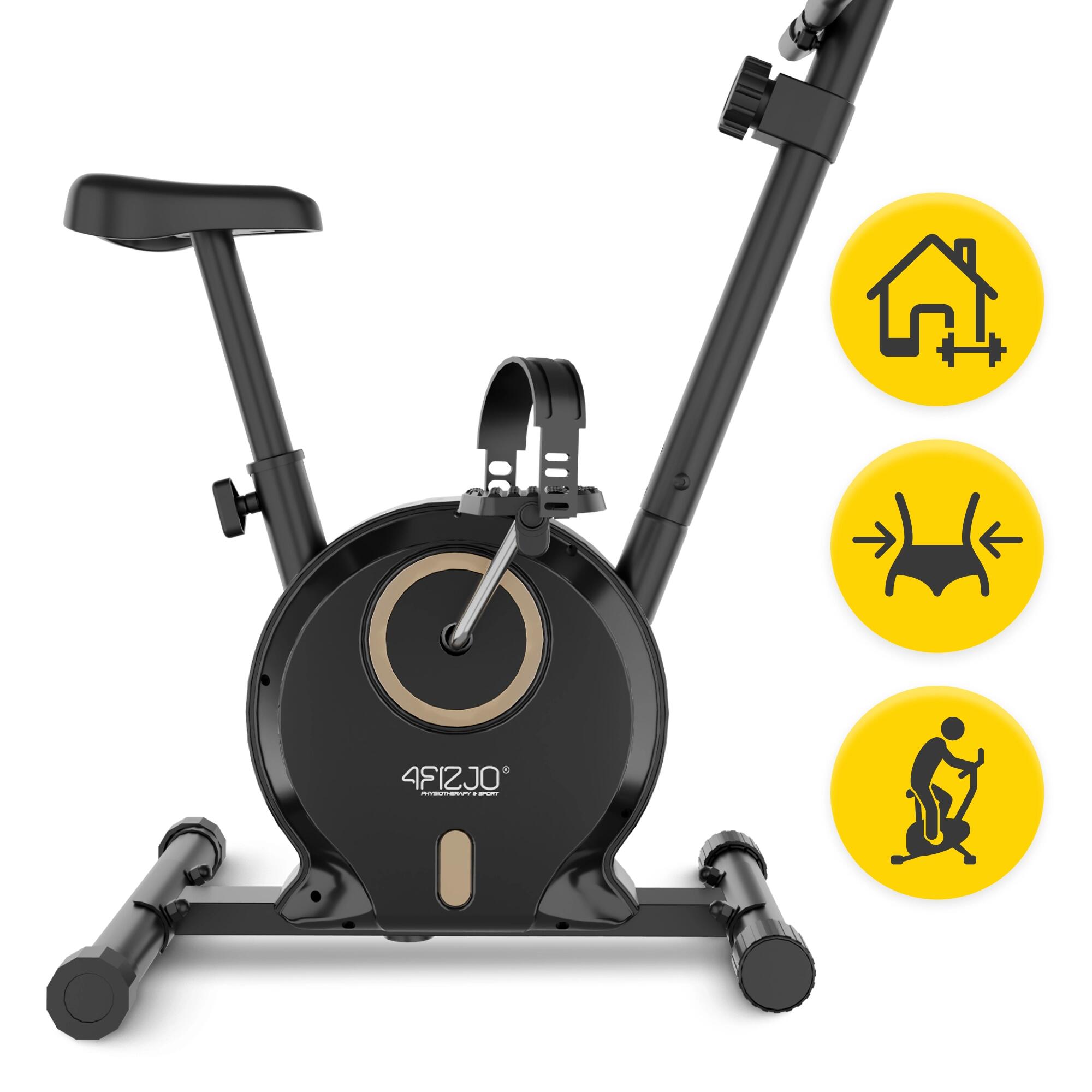 Heimtrainer MY-FLOW Fitnessbike Schwarz-Gold Trimmrad 4FIZJO 7/7