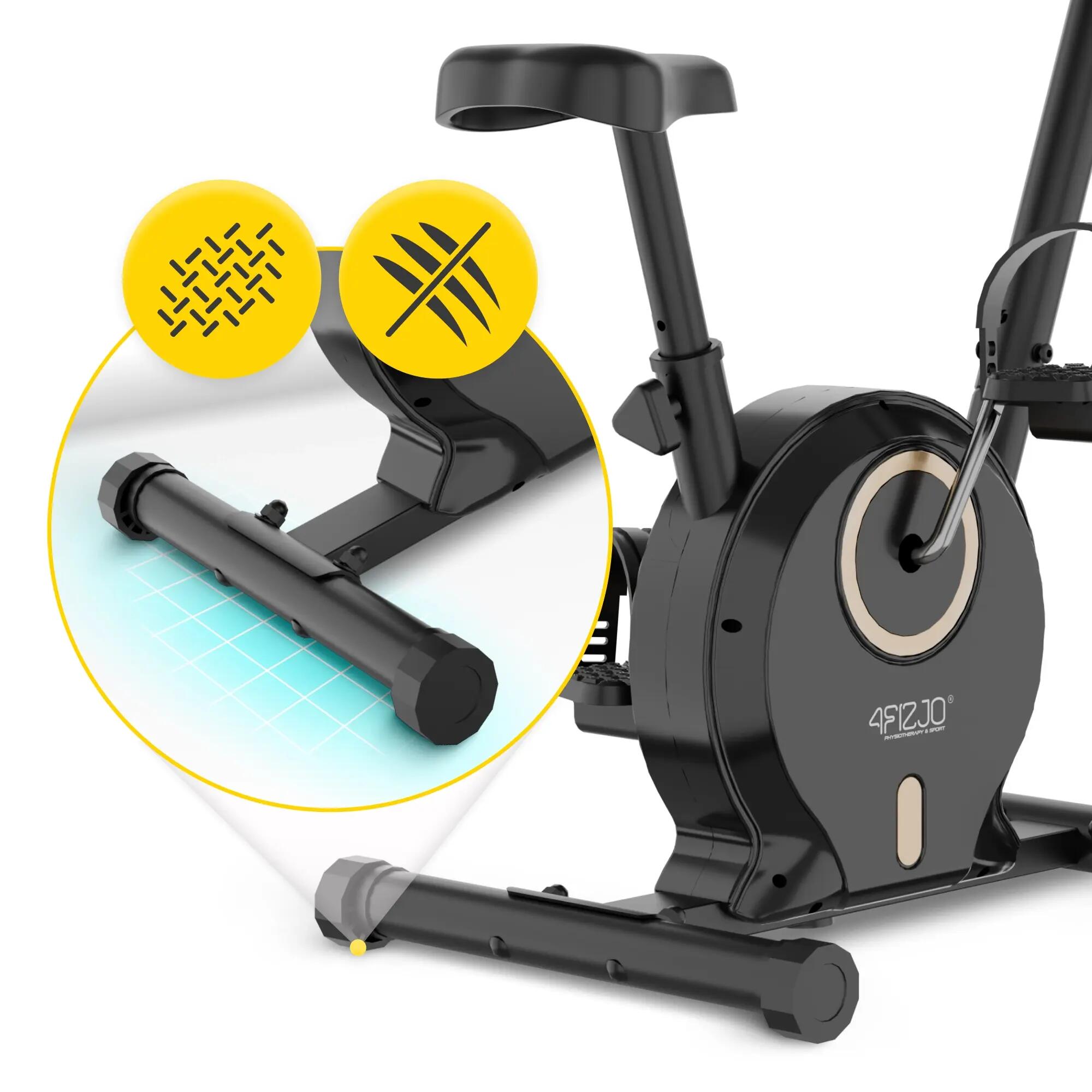 Heimtrainer MY-FLOW Fitnessbike Schwarz-Gold Trimmrad 4FIZJO 5/7