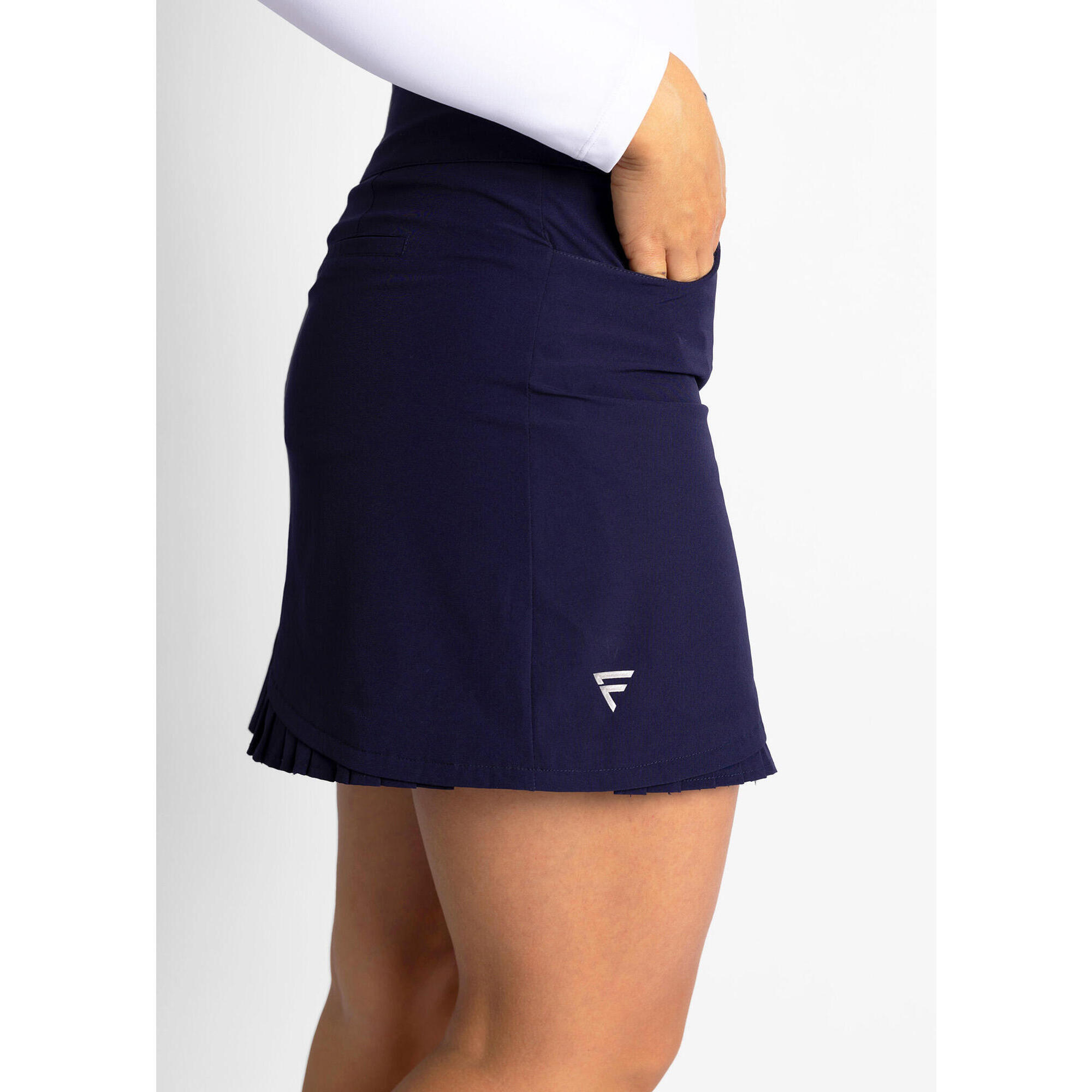 FLAIRWAY GOLF Dámská golfová sukně Ellerston – Vysoký pas, plisovaná, performance střih