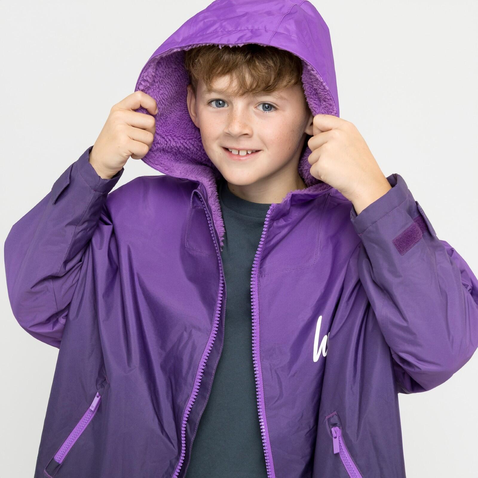 HYPE - Robe de change enfant violet ombré capuche swim coat chaude 3/7