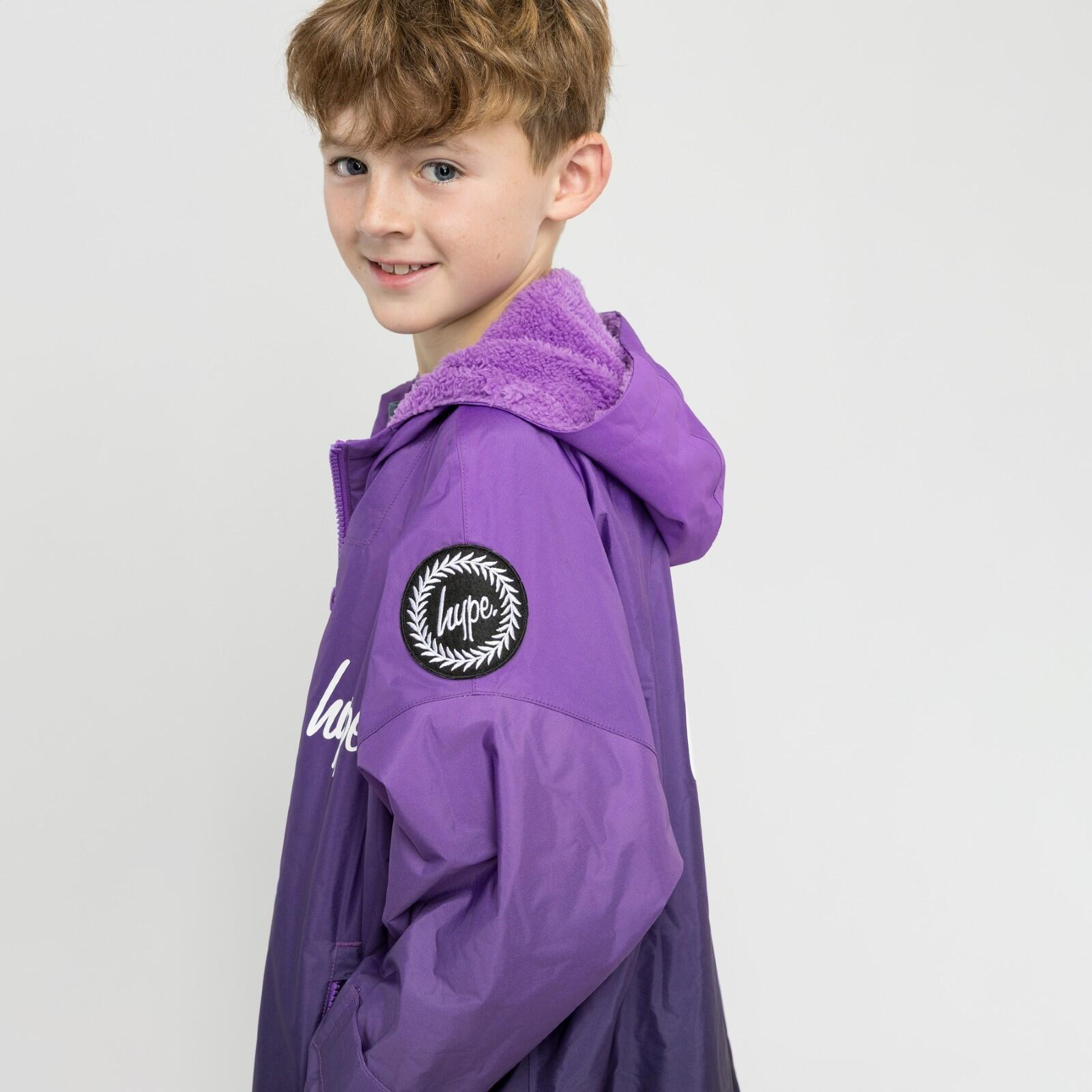 HYPE - Robe de change enfant violet ombré capuche swim coat chaude 5/7