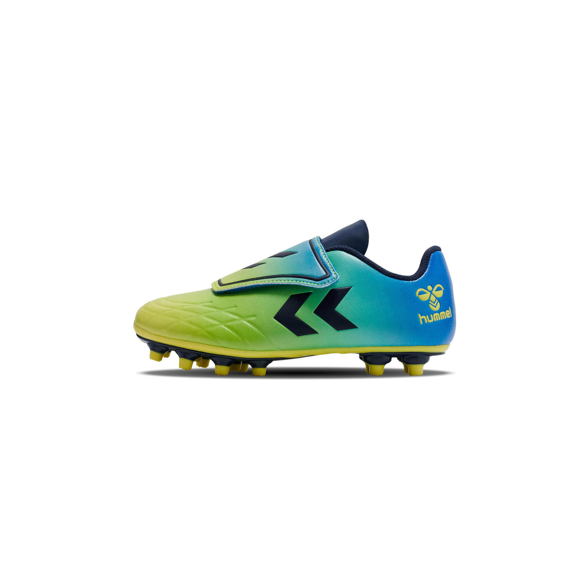 Hummel - Fermeture Velcro Turf, Soft Ground, Firm Ground Hattrick Mg Enfant Hummel - Chaussures De Sport - Bleu|jaune|marron - Decathlon