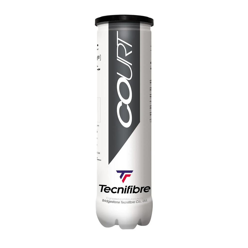 Tecnifibre Court Tennis Balls - 4-Ball Tube