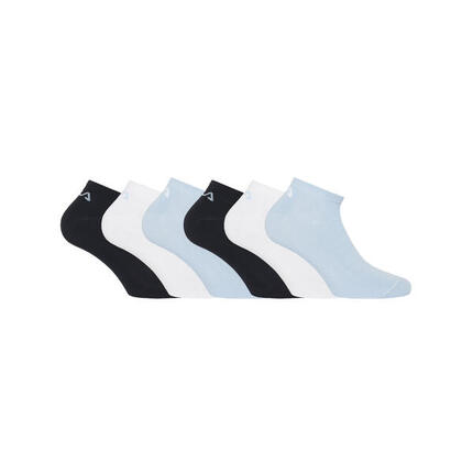 Lot de 6 paires de chaussettes socquettes homme Sky Blanc