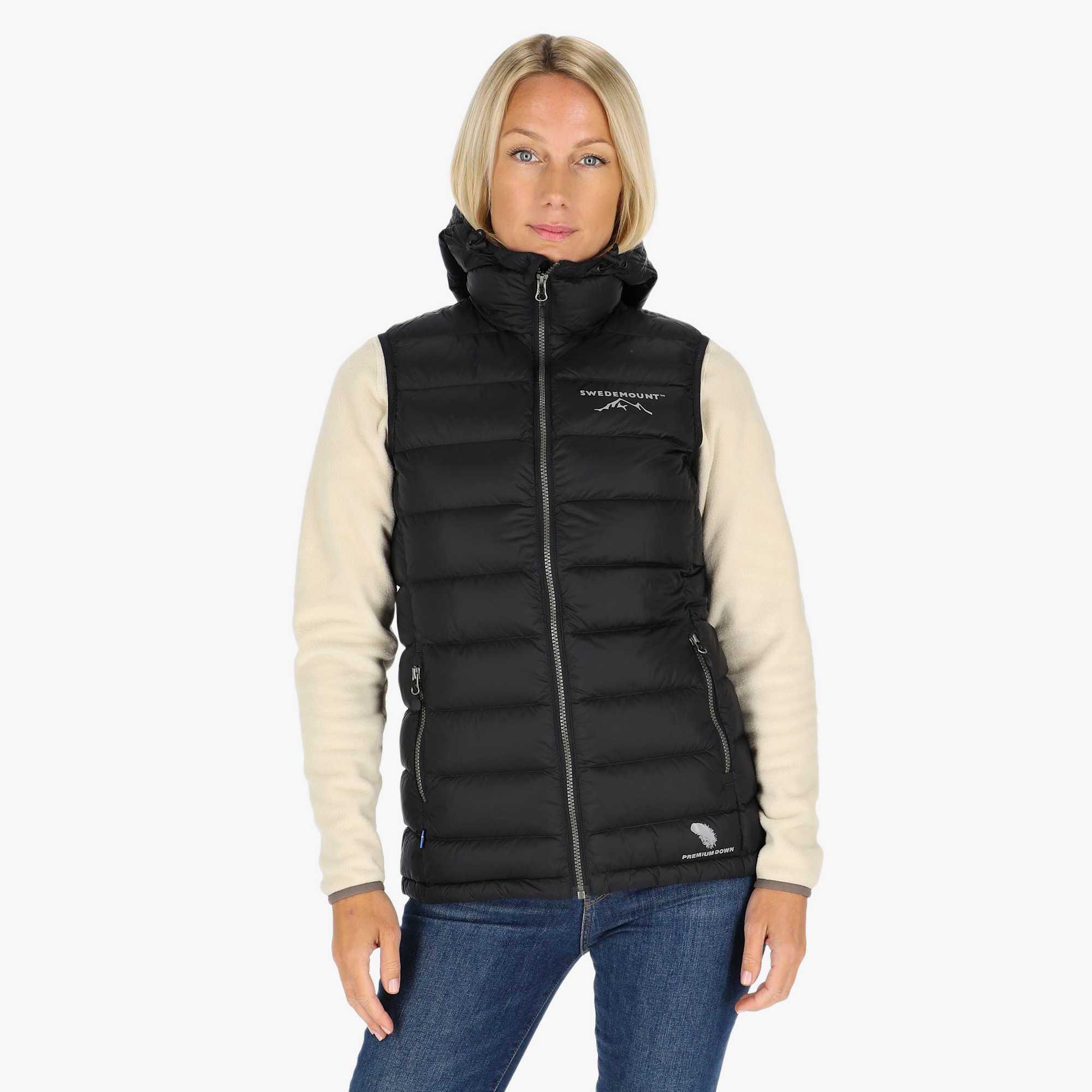 Swedemount - Veste Randonnée Femme Coupe-vent Déperlante Östersund - Doudoune Duvet - Noir - Decathlon
