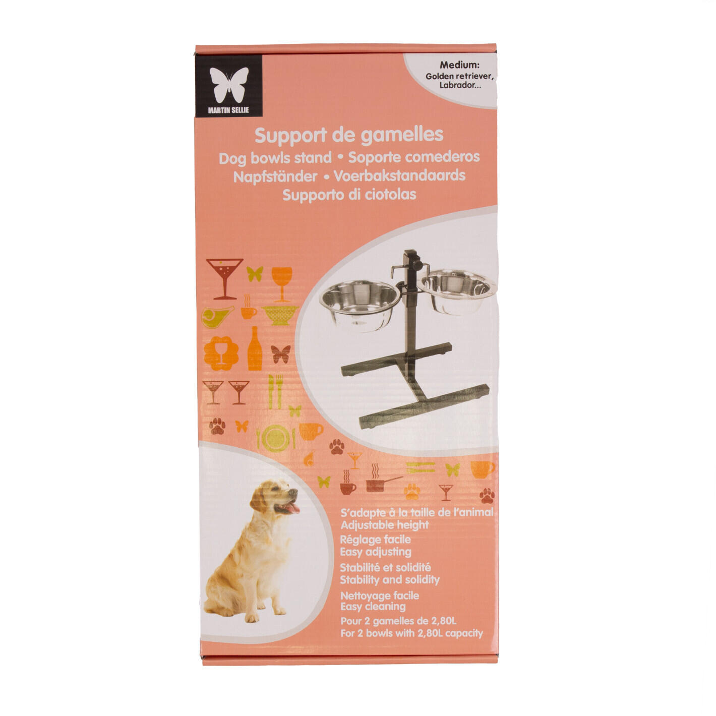 Support pour deux gamelles Martin Sellier 25 cm 3/3