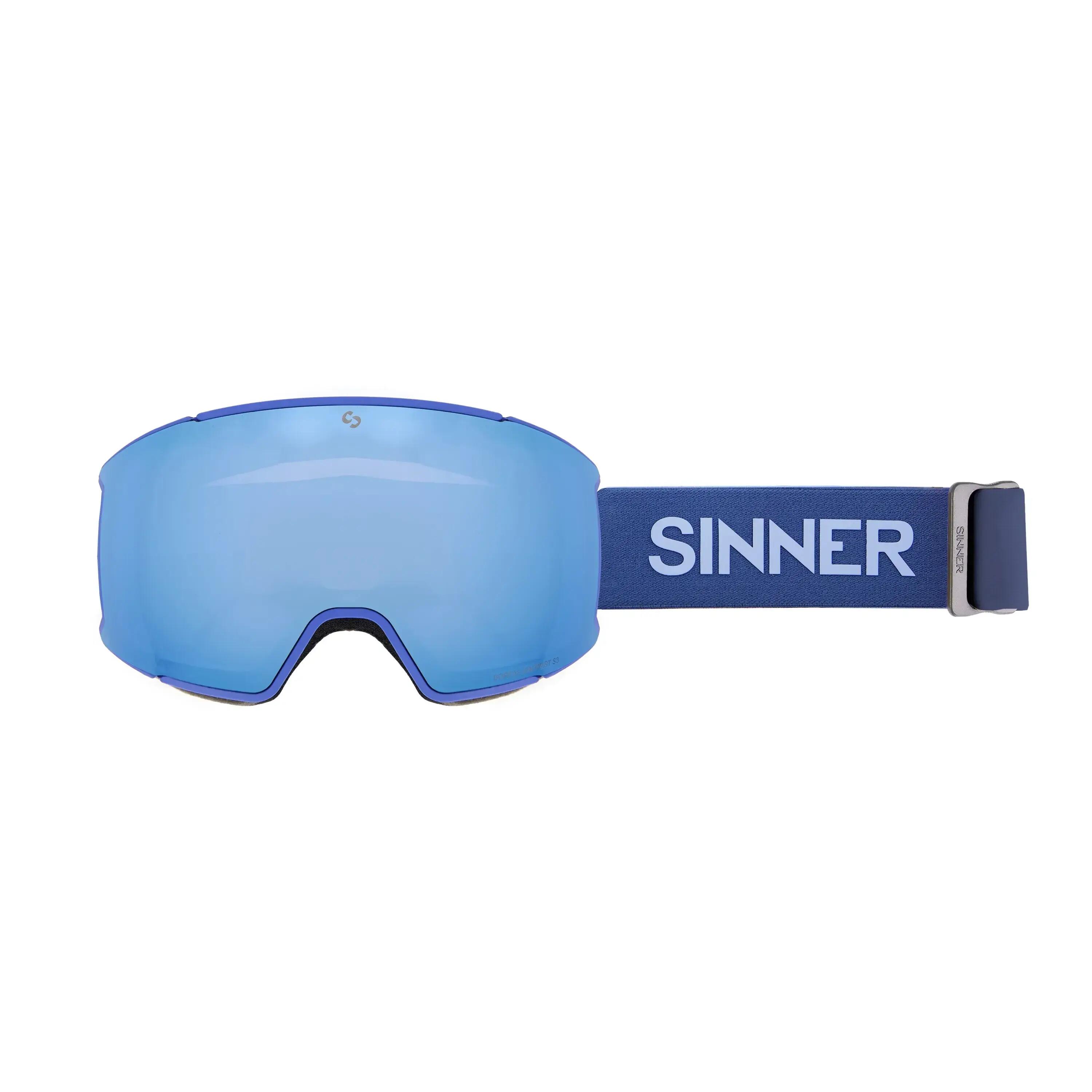 Gogle narciarskie/snowboardowe SINNER Boreas, niebieskie, unisex 2/4