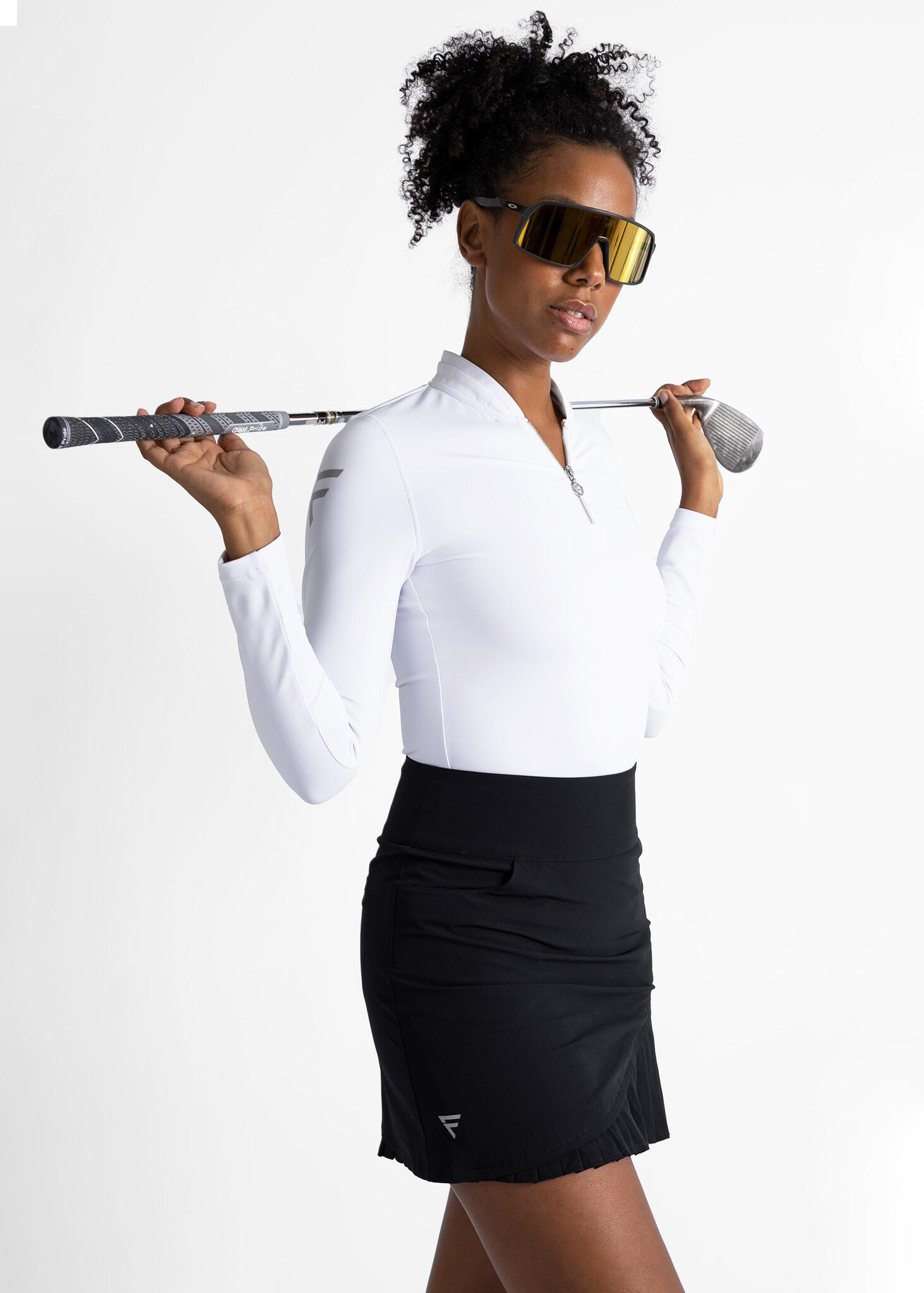 Dámská golfová sukně Ellerston – Vysoký pas, plisovaná, performance střih 4/5