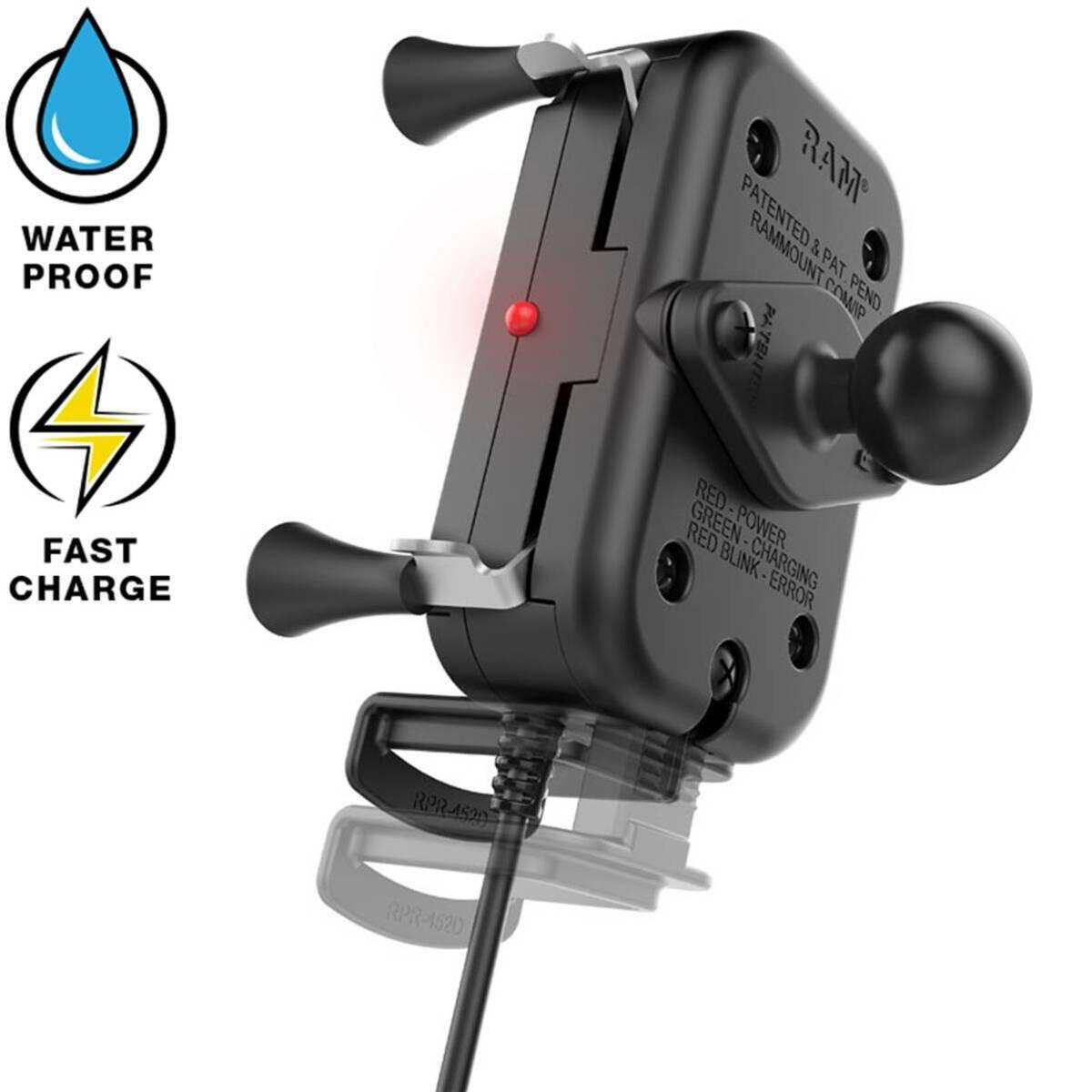 Support smartphone chargeur sans fil et étanche Ram tough-charge 3/6