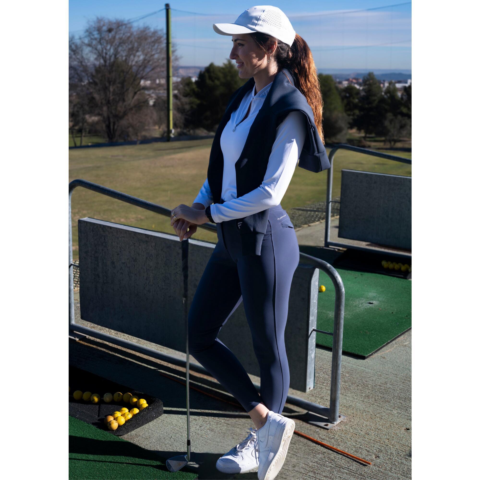 Flairway Golf - Pantalon De Golf Femme Raven – Stretch, Taille Haute, Coupe Performance - Pantalons - Bleu - Decathlon