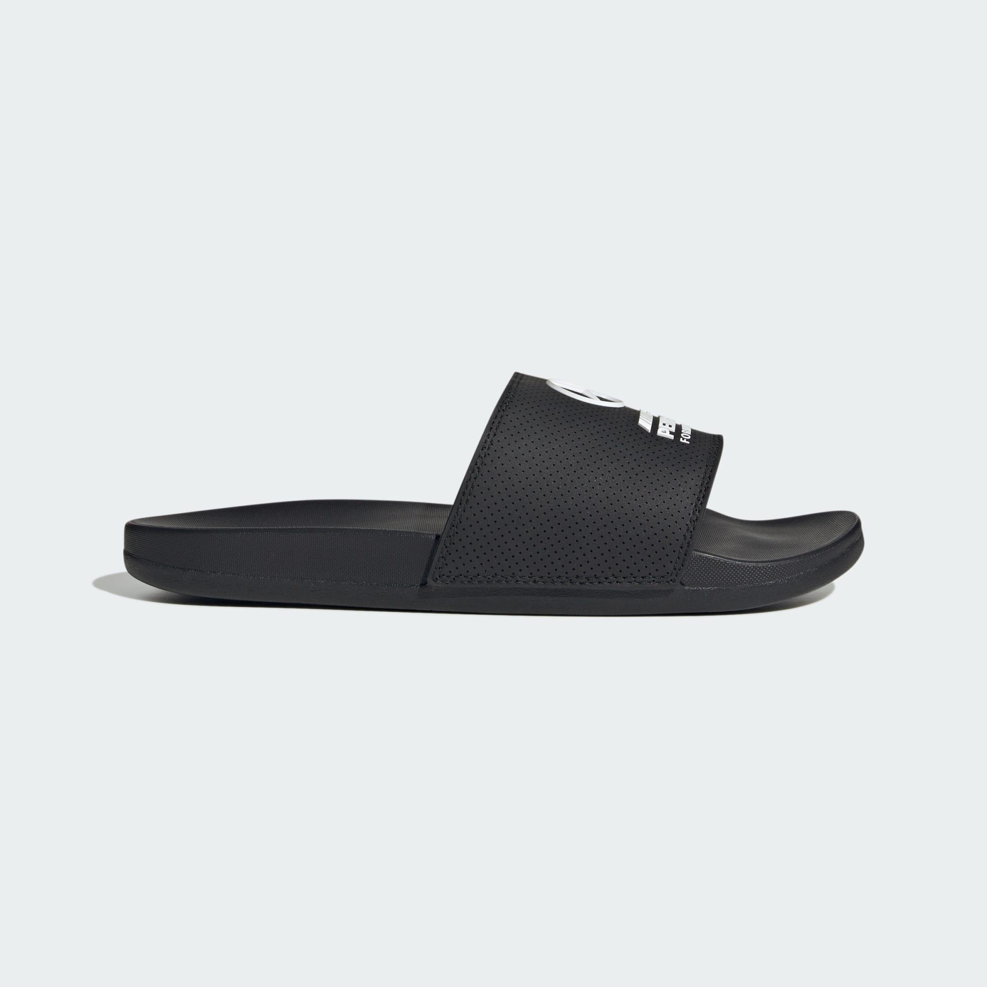 Adidas - Claquette Adilette Comfort Mer - Chaussons - Blanc|noir - Decathlon