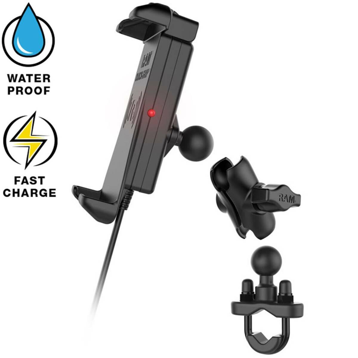 Support smartphone chargeur sans fil et étanche Ram quick-grip 3/6
