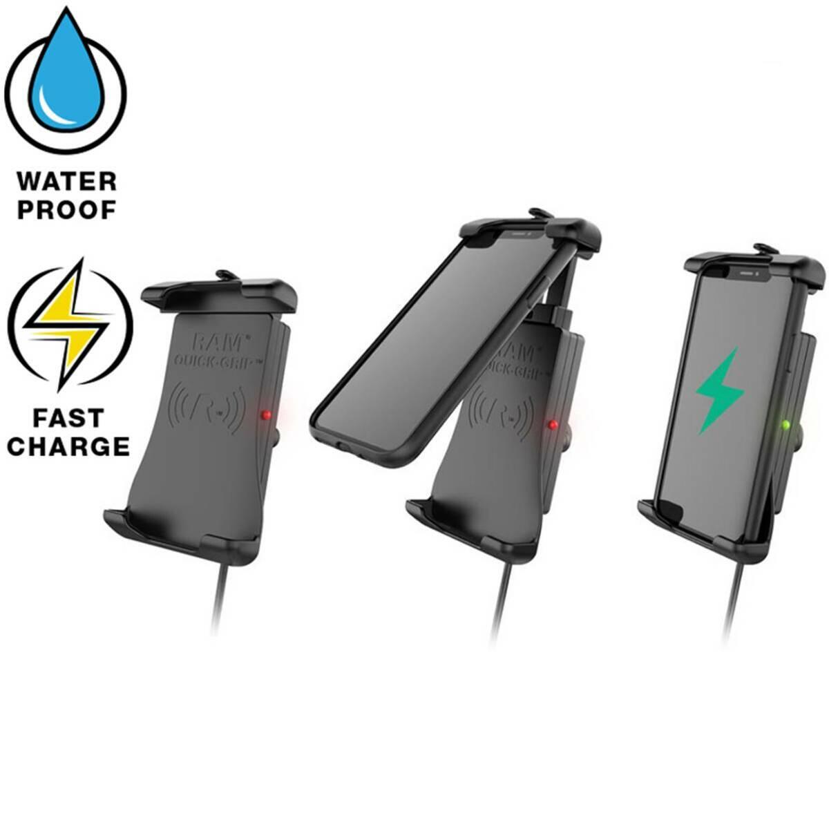 Support smartphone chargeur sans fil et étanche Ram quick-grip 2/6