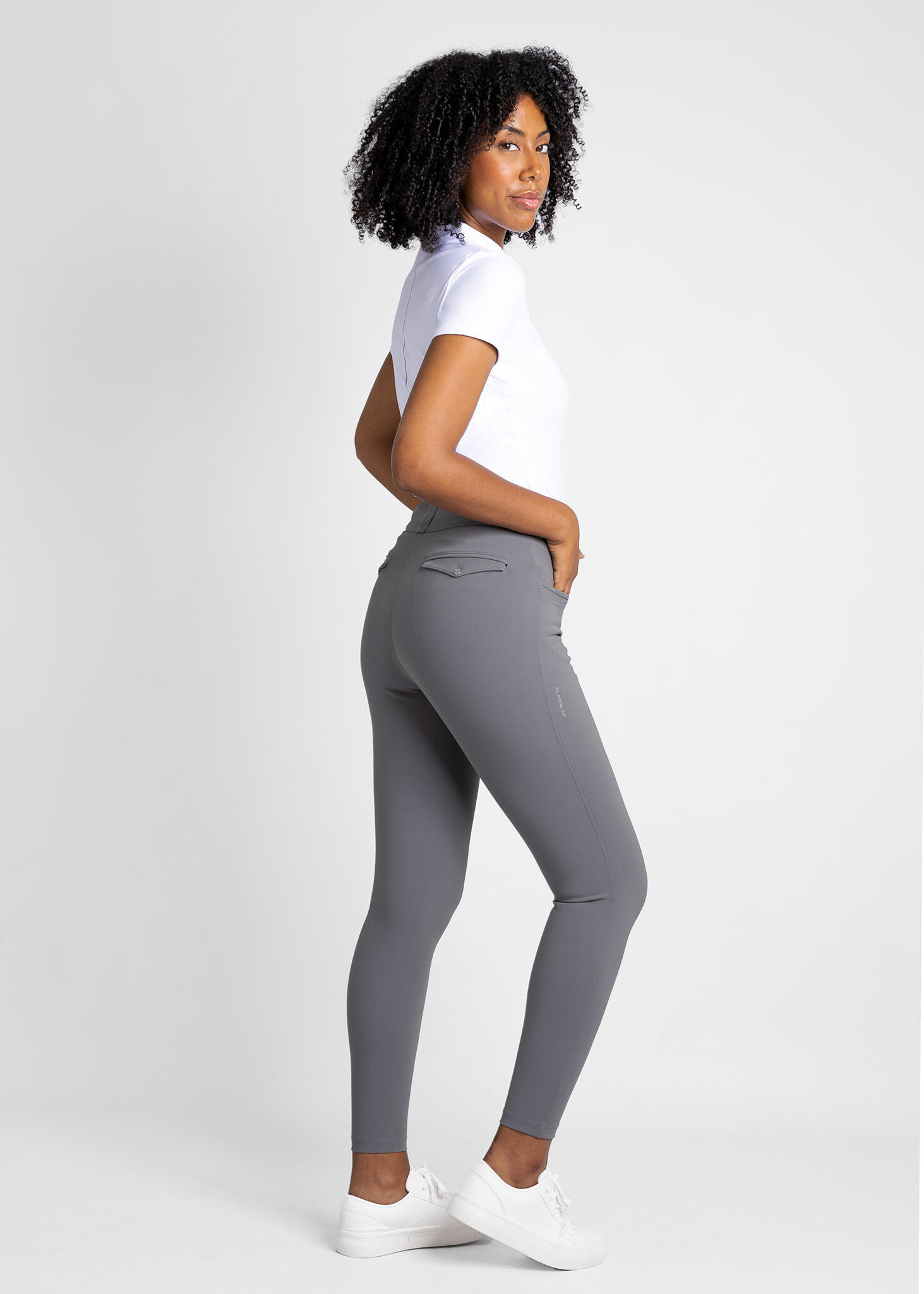 Dames golfbroek Raven – Stretch, hoge taille, performance fit 3/6