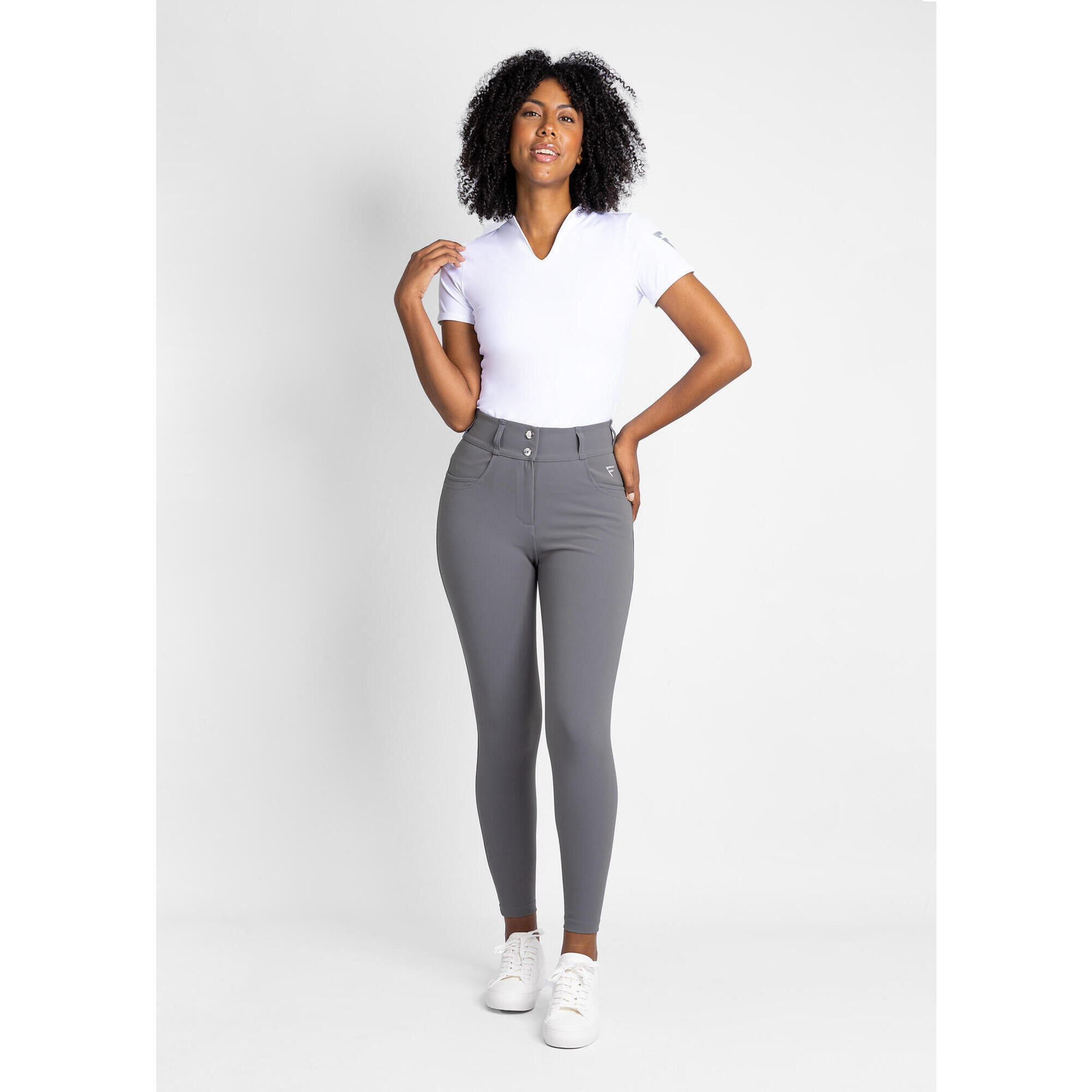 Flairway Golf - Pantalon De Golf Femme Raven – Stretch, Taille Haute, Coupe Performance - Pantalons - Gris - Decathlon