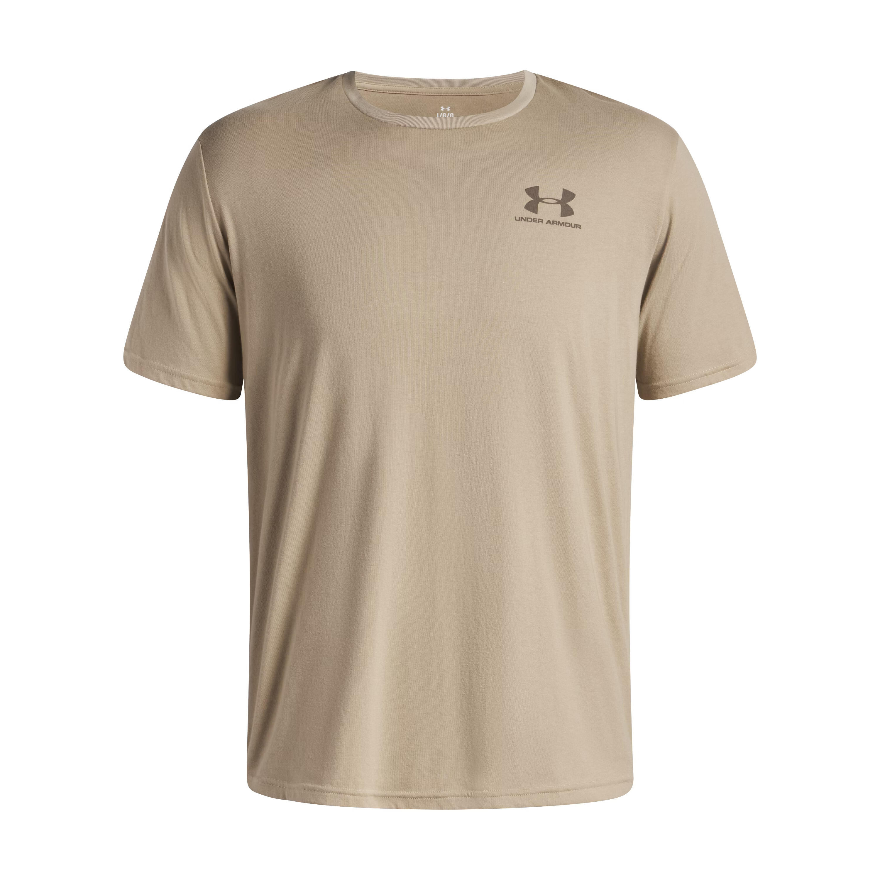 Under Armour - T-shirt Under Armour Sportstyle Left Chest - T-shirt Manches Courtes - Beige - Decathlon