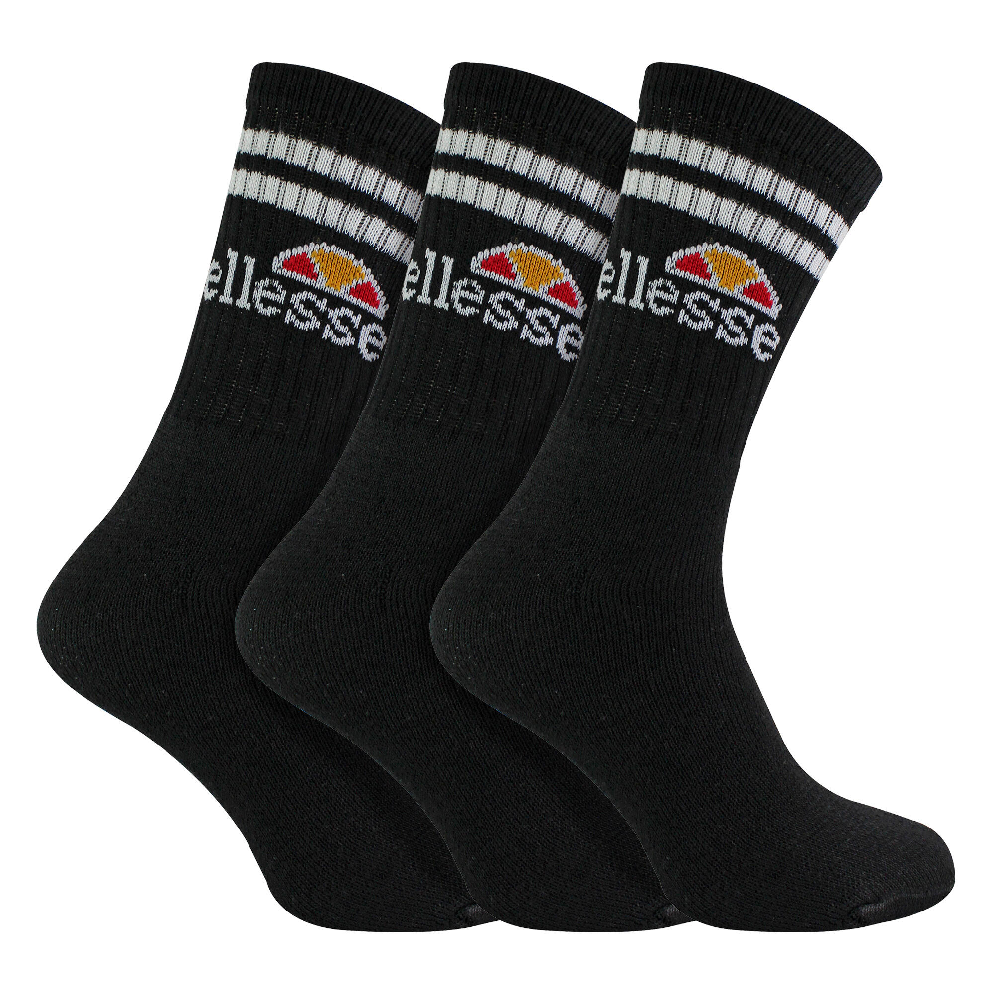 Ellesse - Lot de 3 chaussettes de sport Vulloni Jacquard Logo pour hommes 3/5