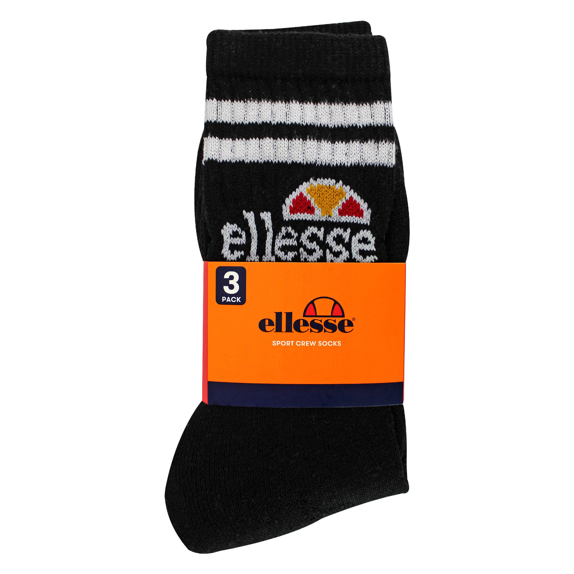 Ellesse - Lot de 3 chaussettes de sport Vulloni Jacquard Logo pour hommes 2/5